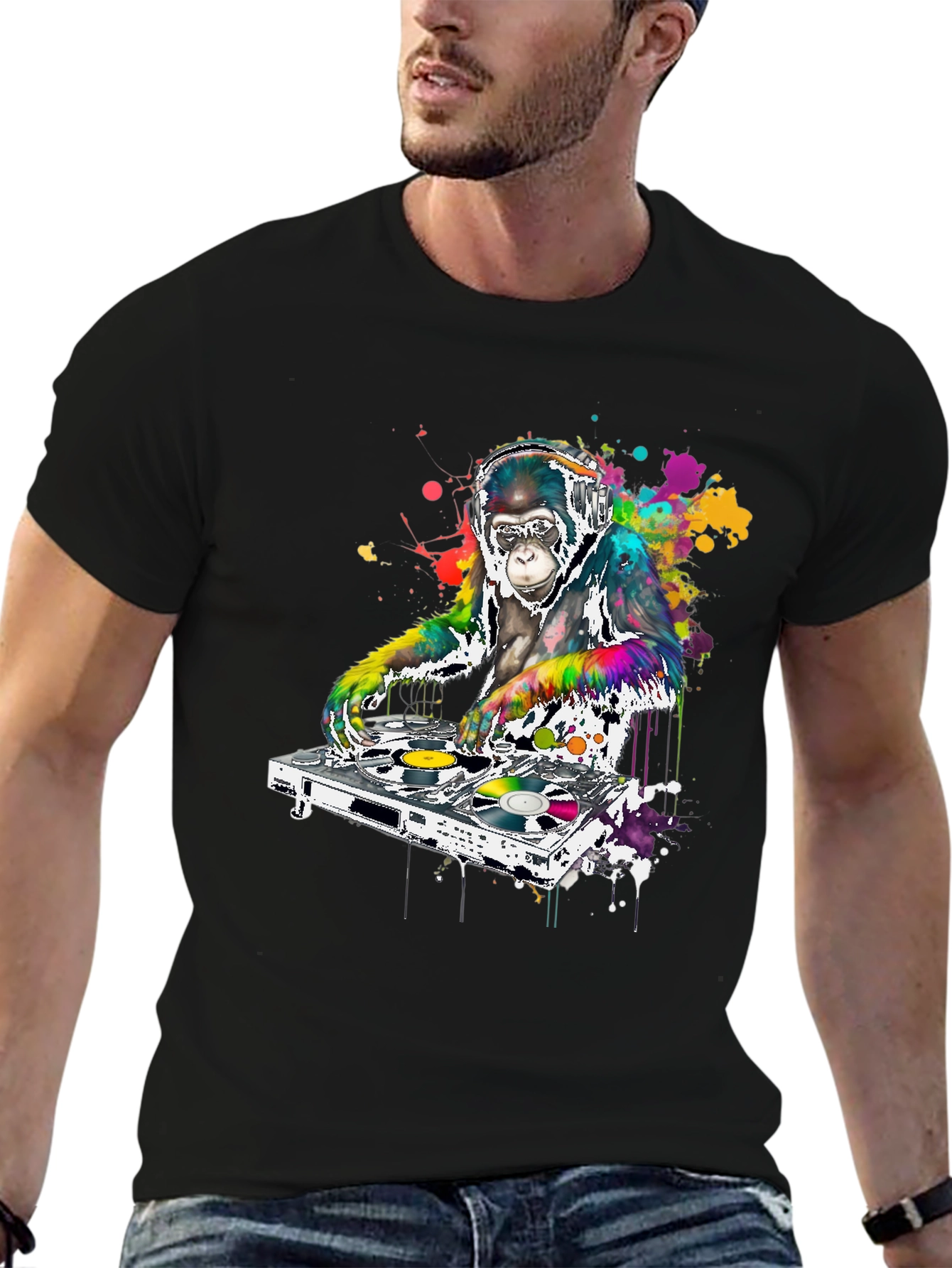 DJ Monkey Graphic T-Shirt