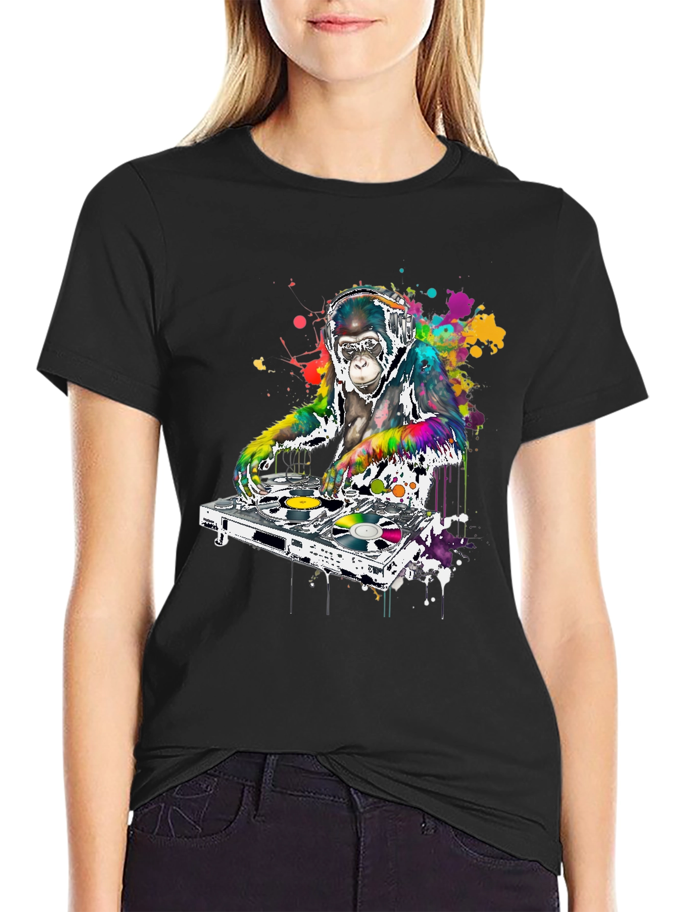 DJ Monkey Graphic T-Shirt