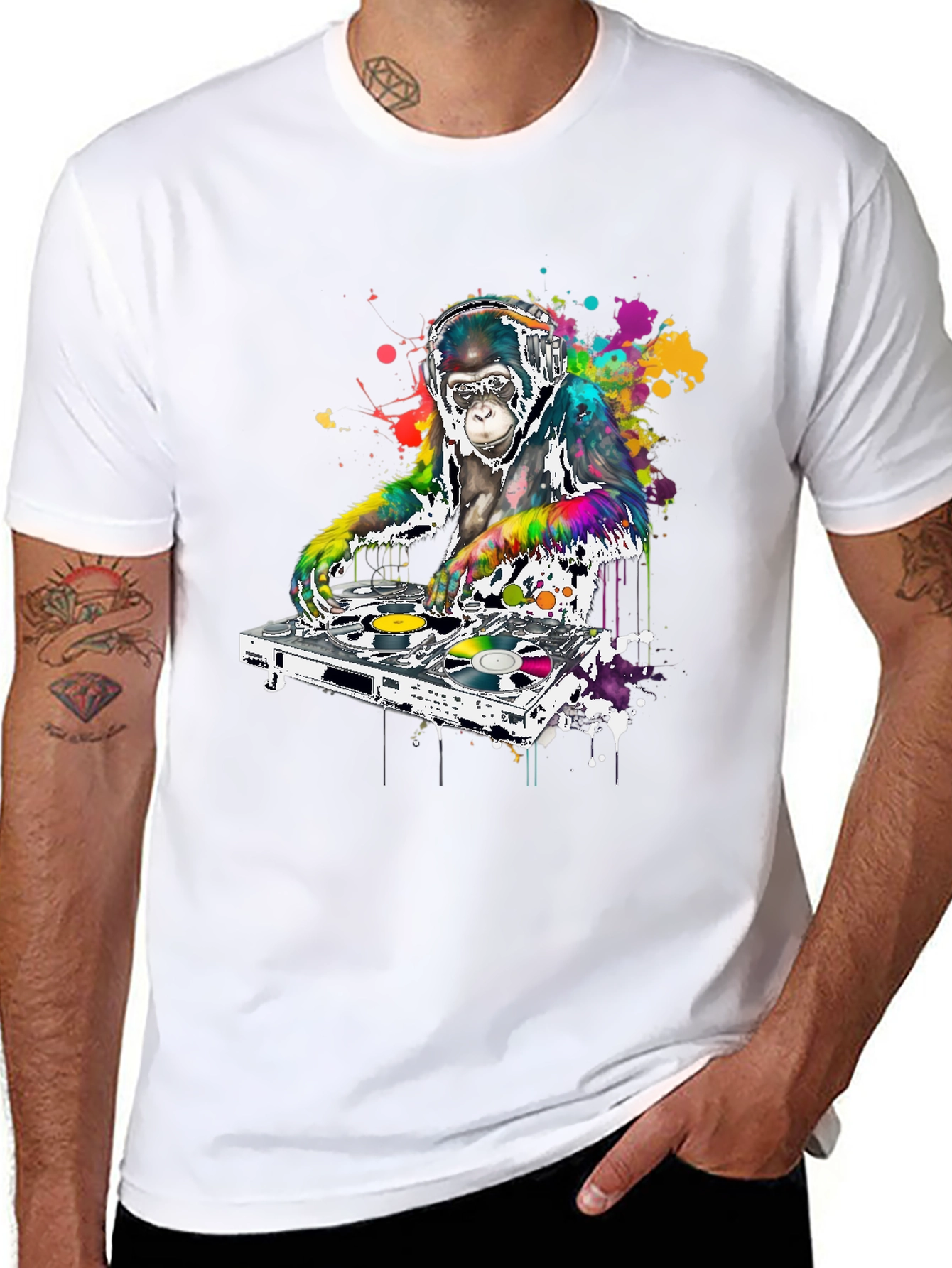 DJ Monkey Graphic T-Shirt