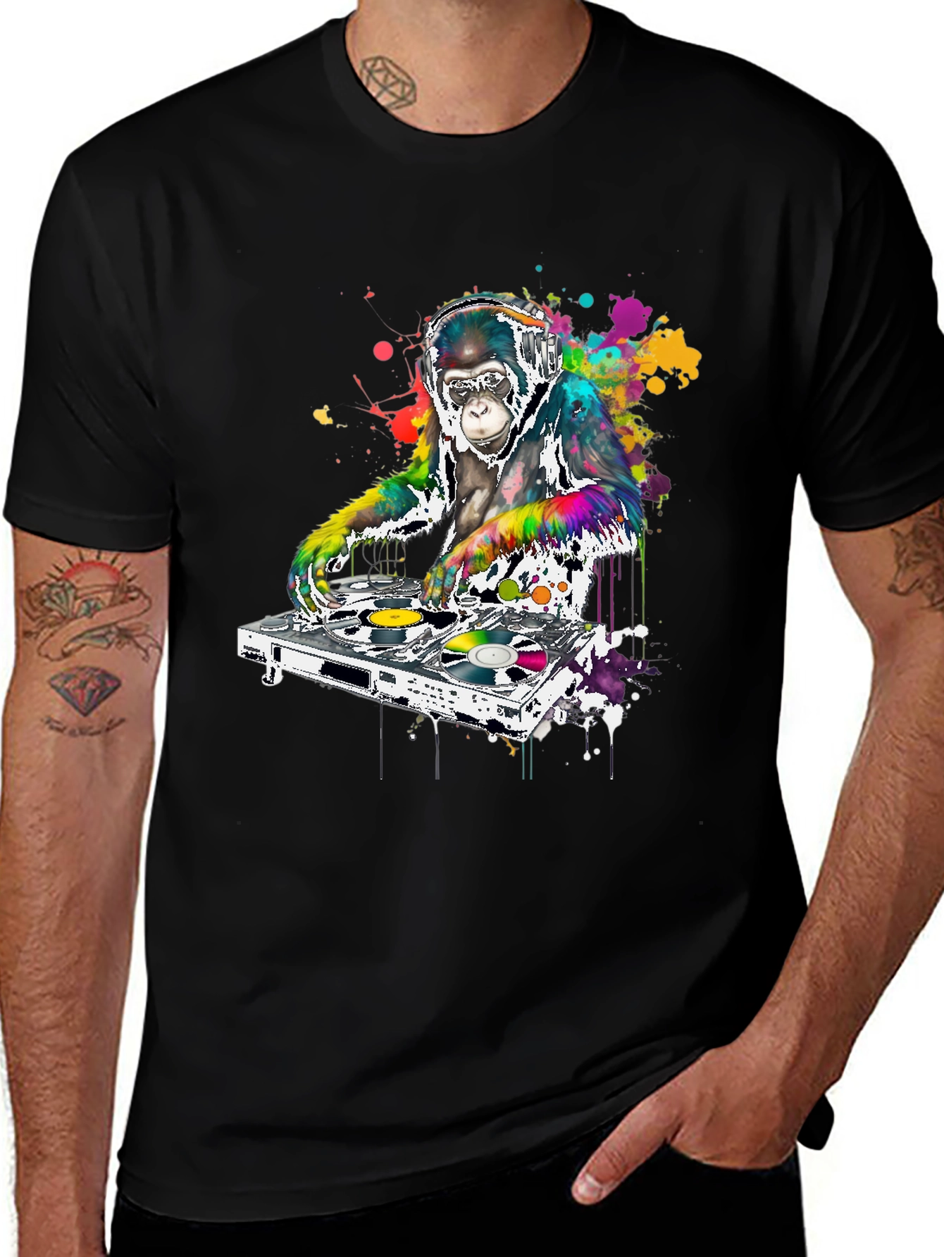 DJ Monkey Graphic T-Shirt