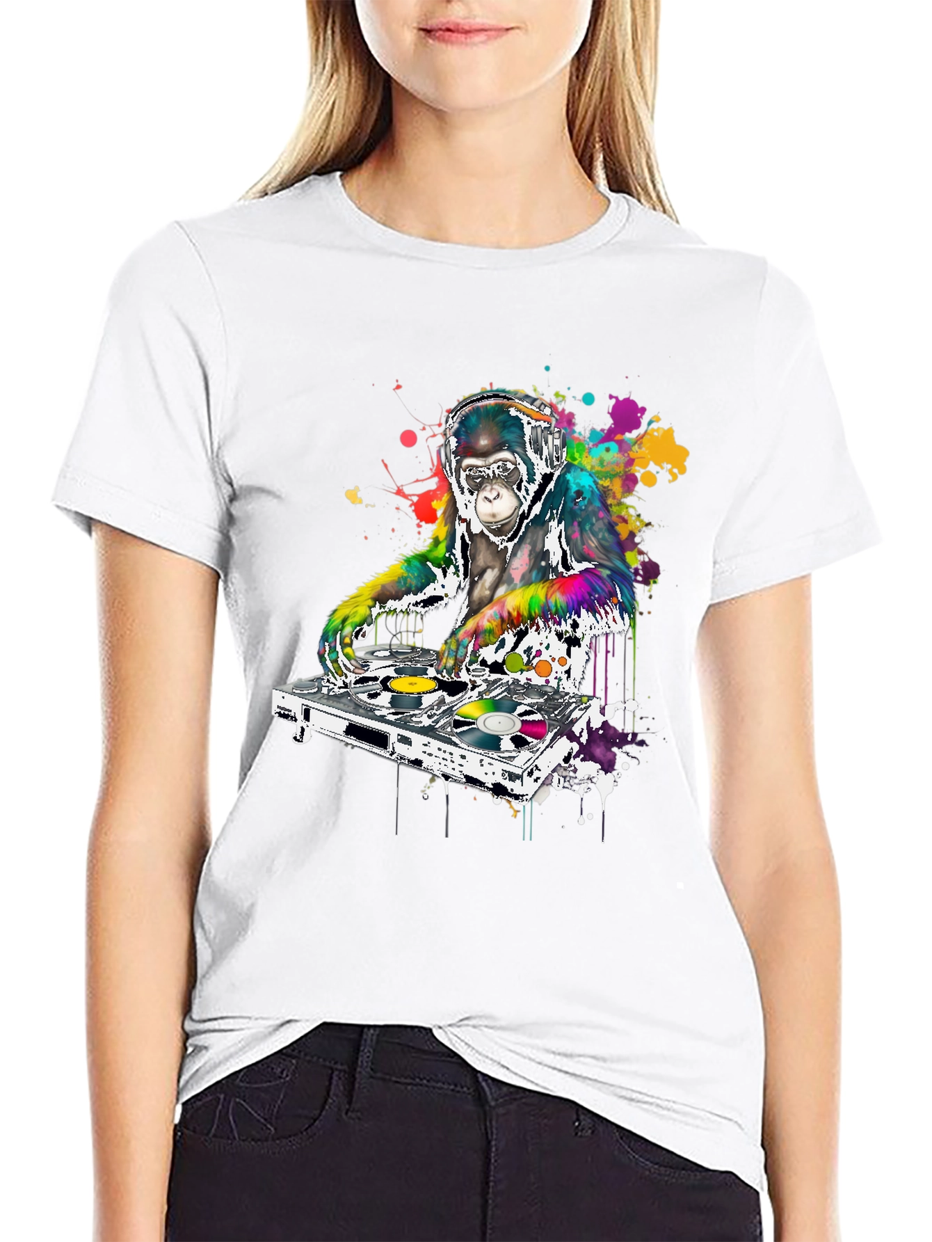 DJ Monkey Graphic T-Shirt