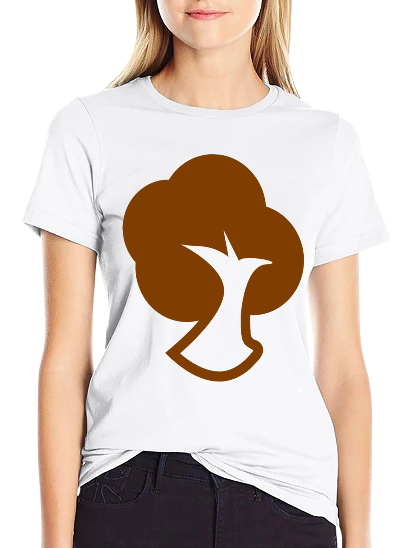 Abstract Tree Graphic Tee - Casual Black T-Shirt