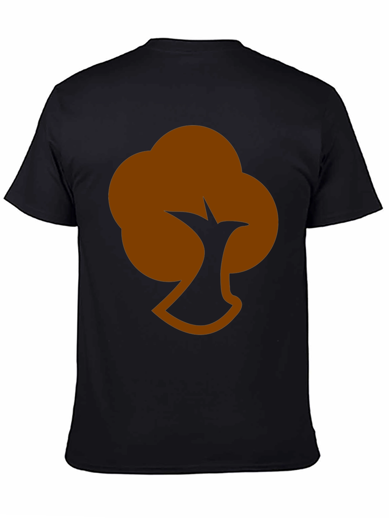 Abstract Tree Graphic Tee - Casual Black T-Shirt