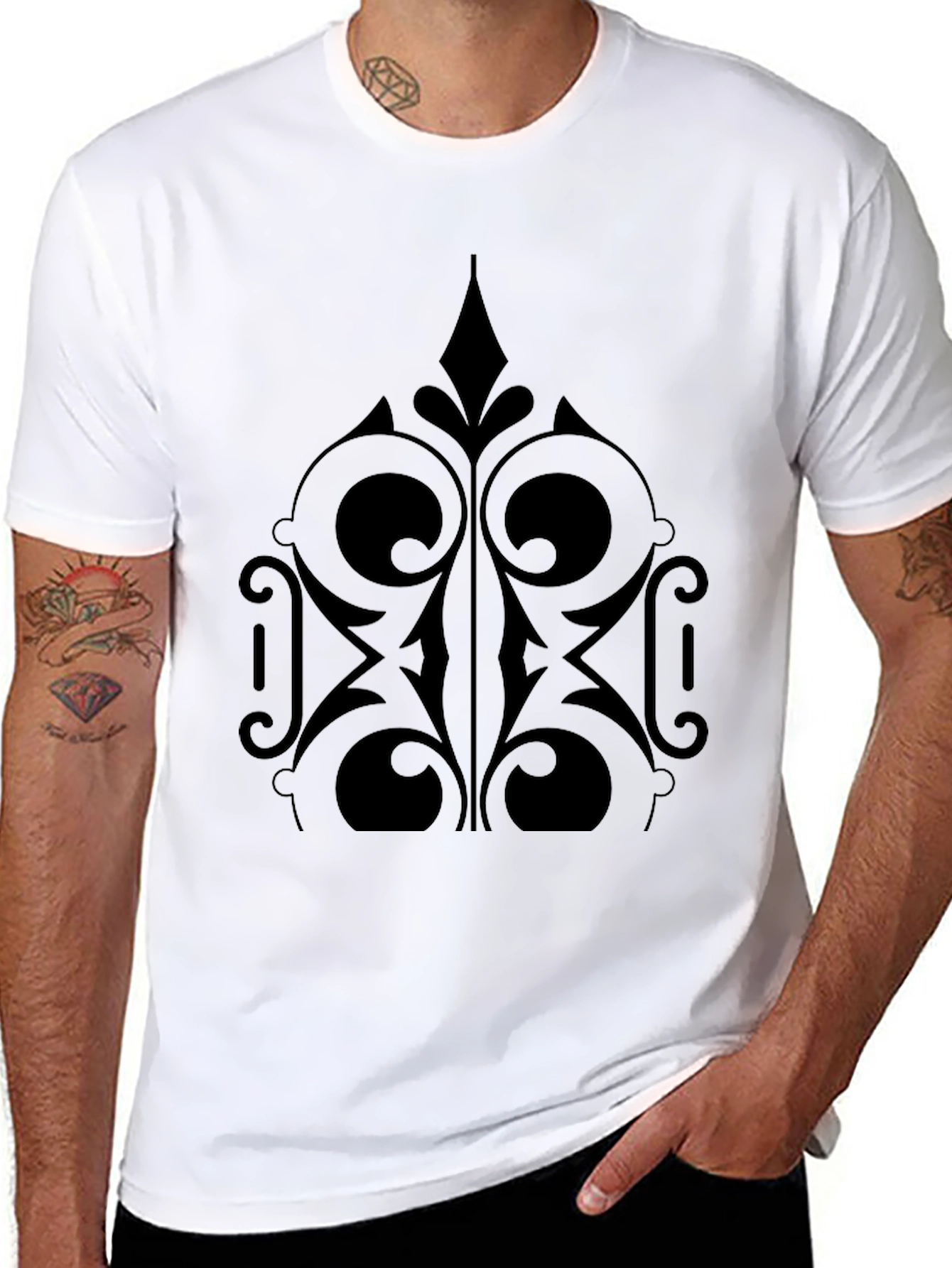 Ornate Black Graphic Tee