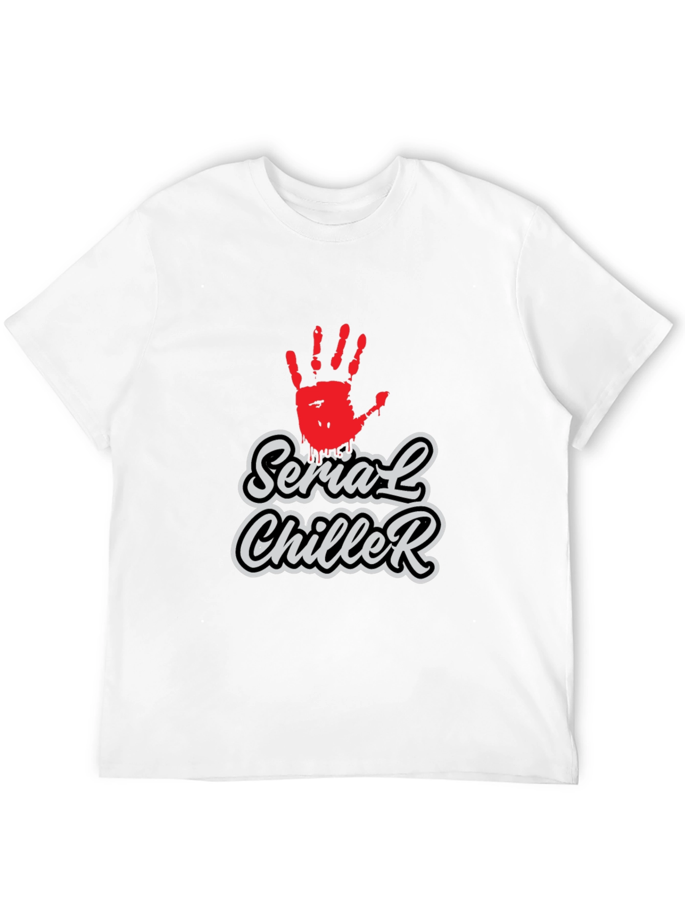 Serial Chiller Graphic Print Black T-Shirt
