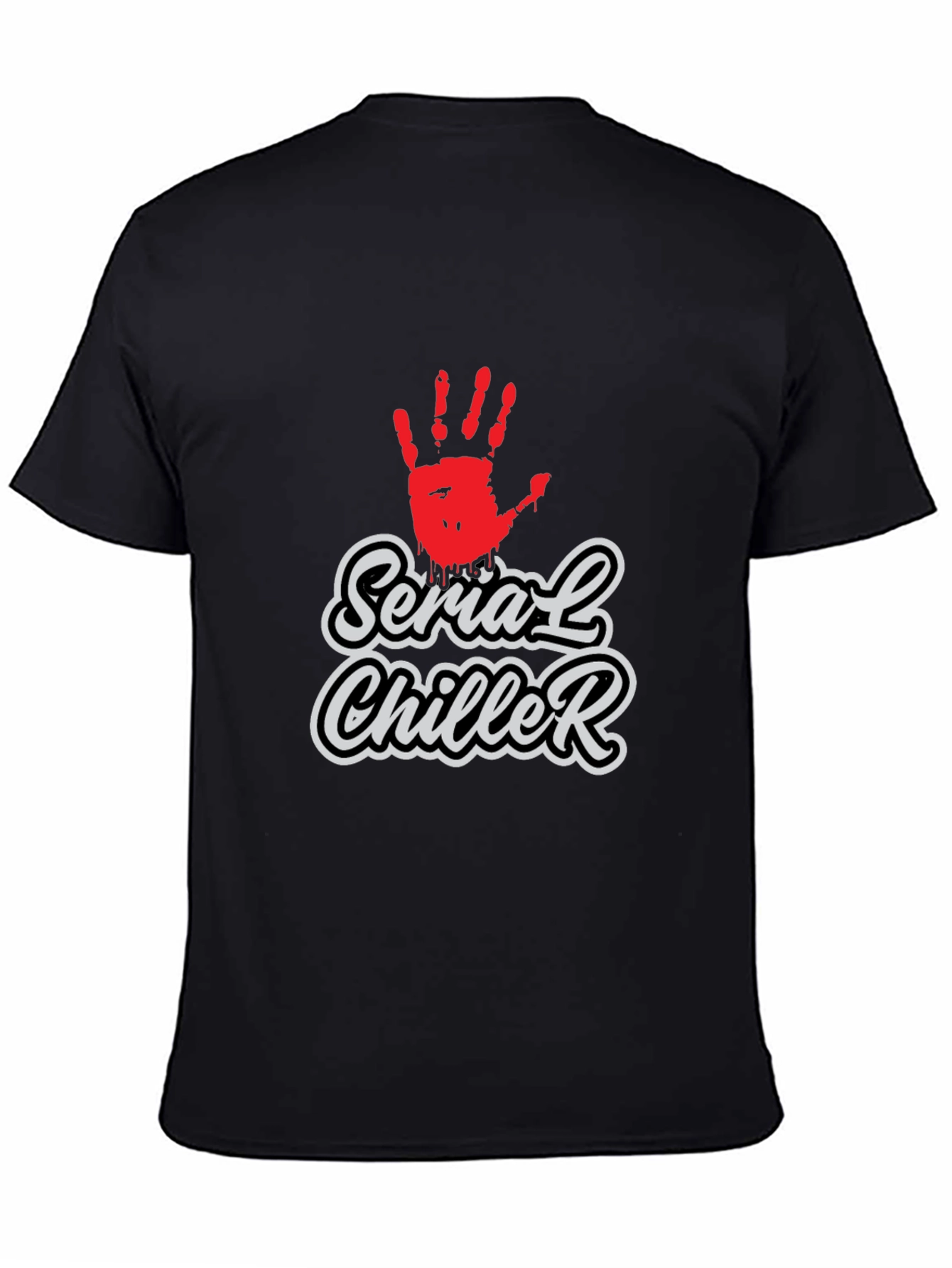 Serial Chiller Graphic Print Black T-Shirt