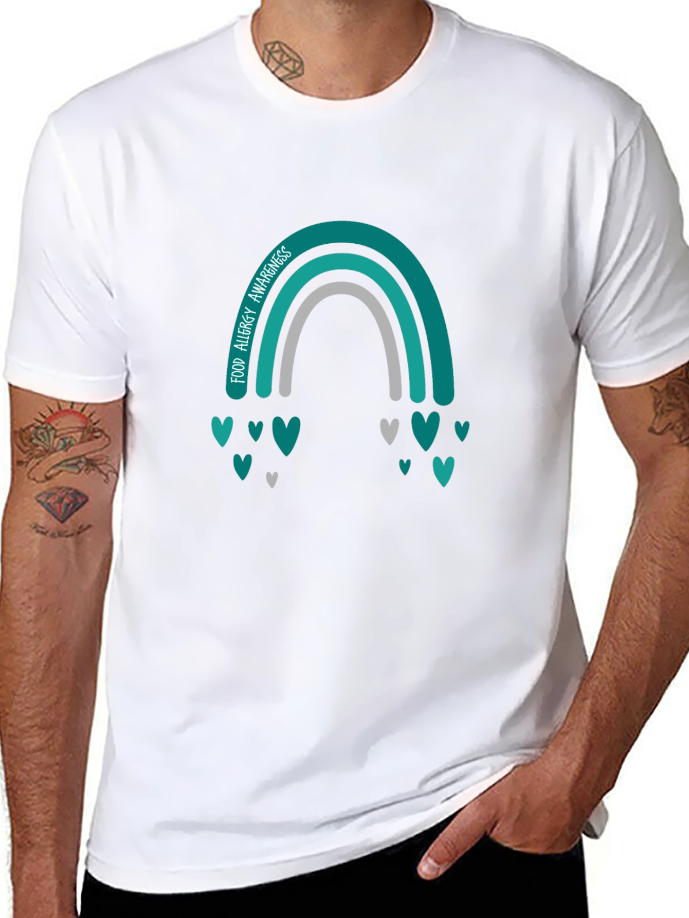 Food Allergy Awareness Rainbow T-Shirt
