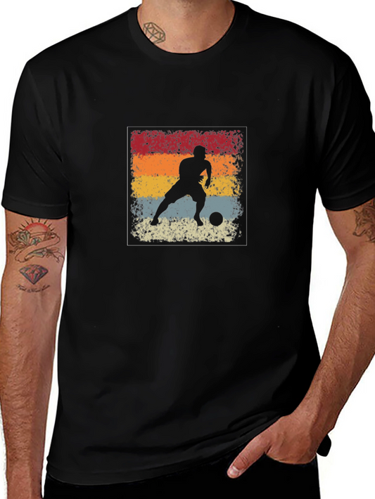 Retro Soccer Silhouette Graphic Tee