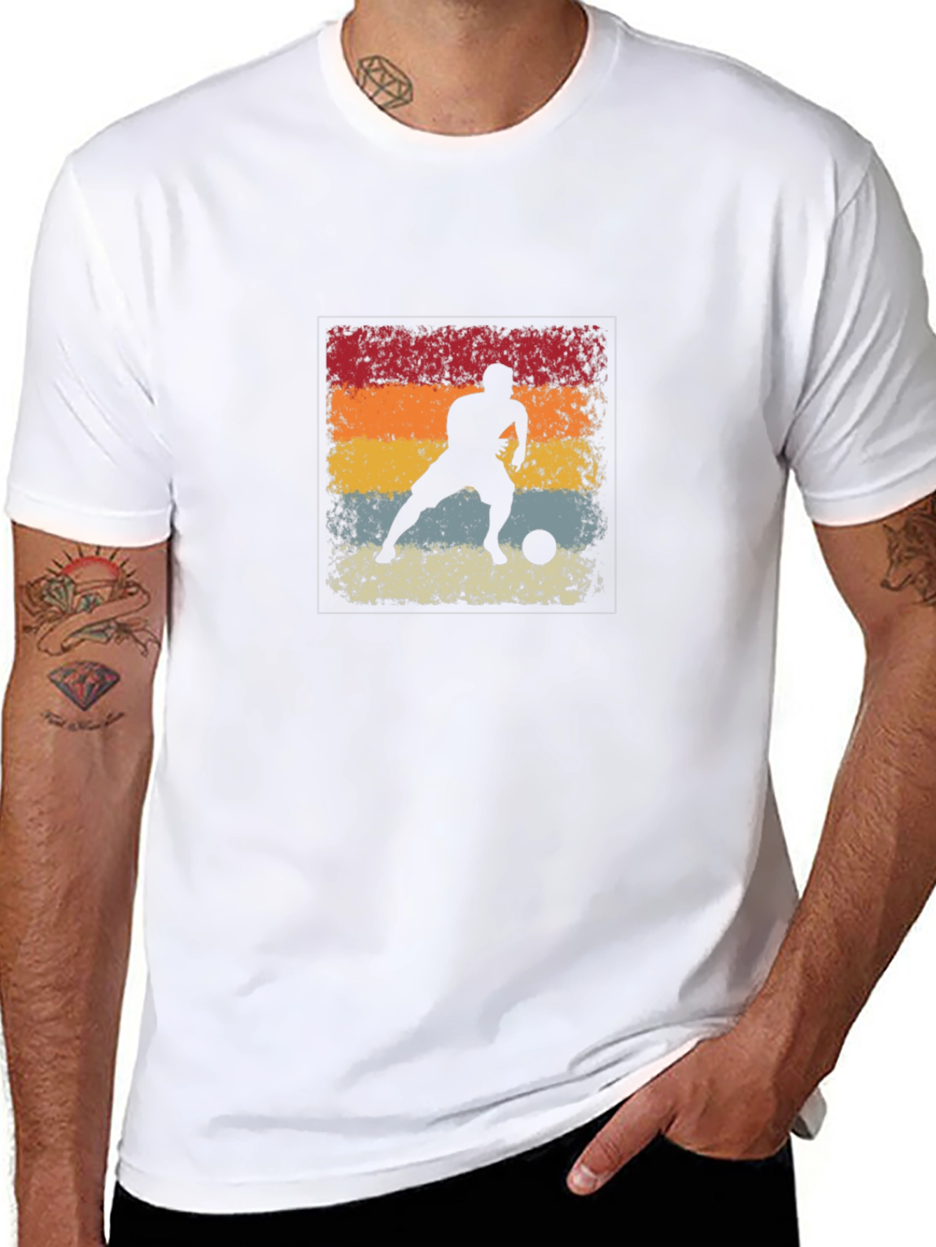Retro Soccer Silhouette Graphic Tee