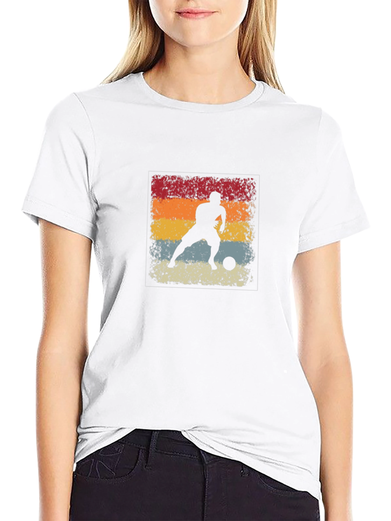 Retro Soccer Silhouette Graphic Tee
