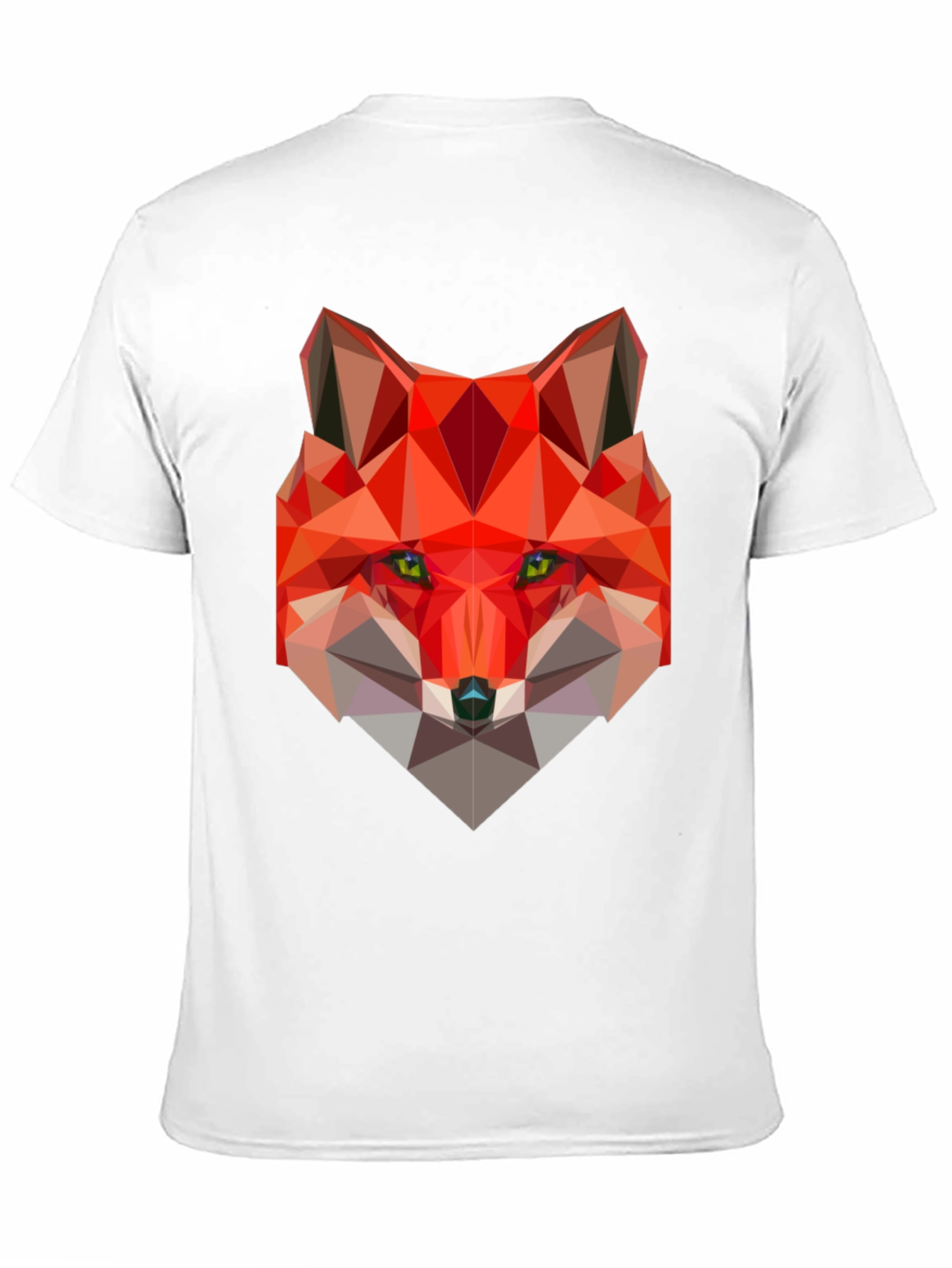 Geometric Fox Graphic Black T-Shirt