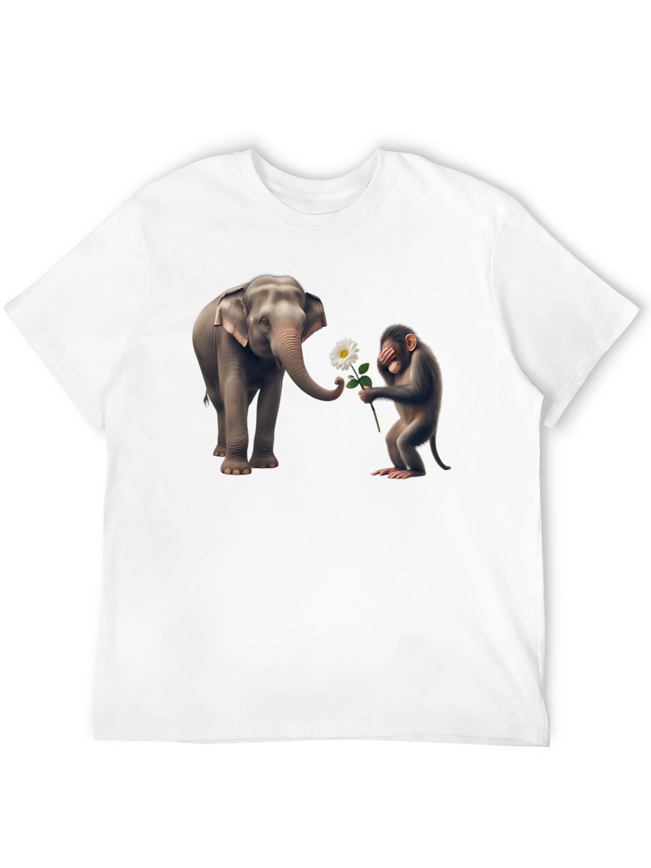 Elephant & Monkey Graphic Tee - Unique Design
