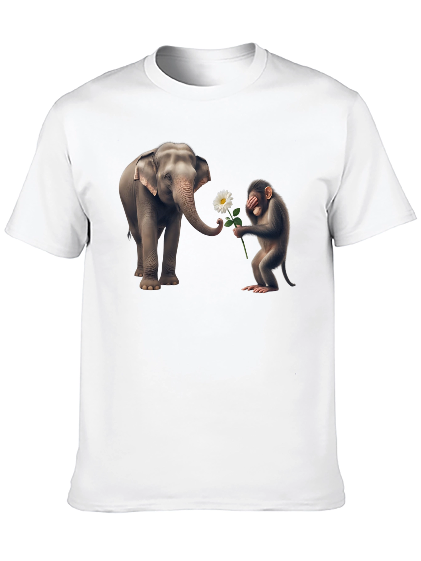 Elephant & Monkey Graphic Tee - Unique Design