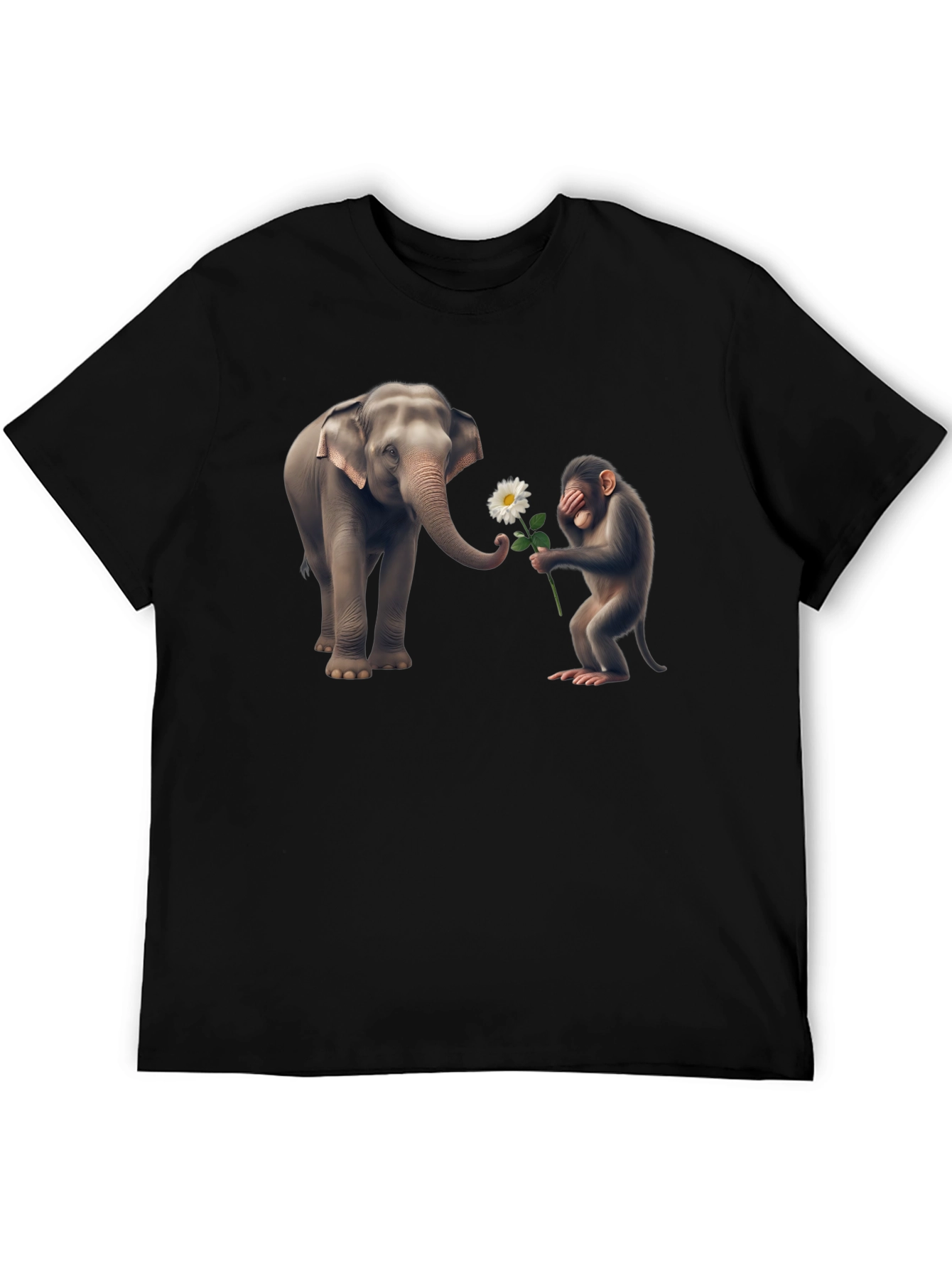 Elephant & Monkey Graphic Tee - Unique Design
