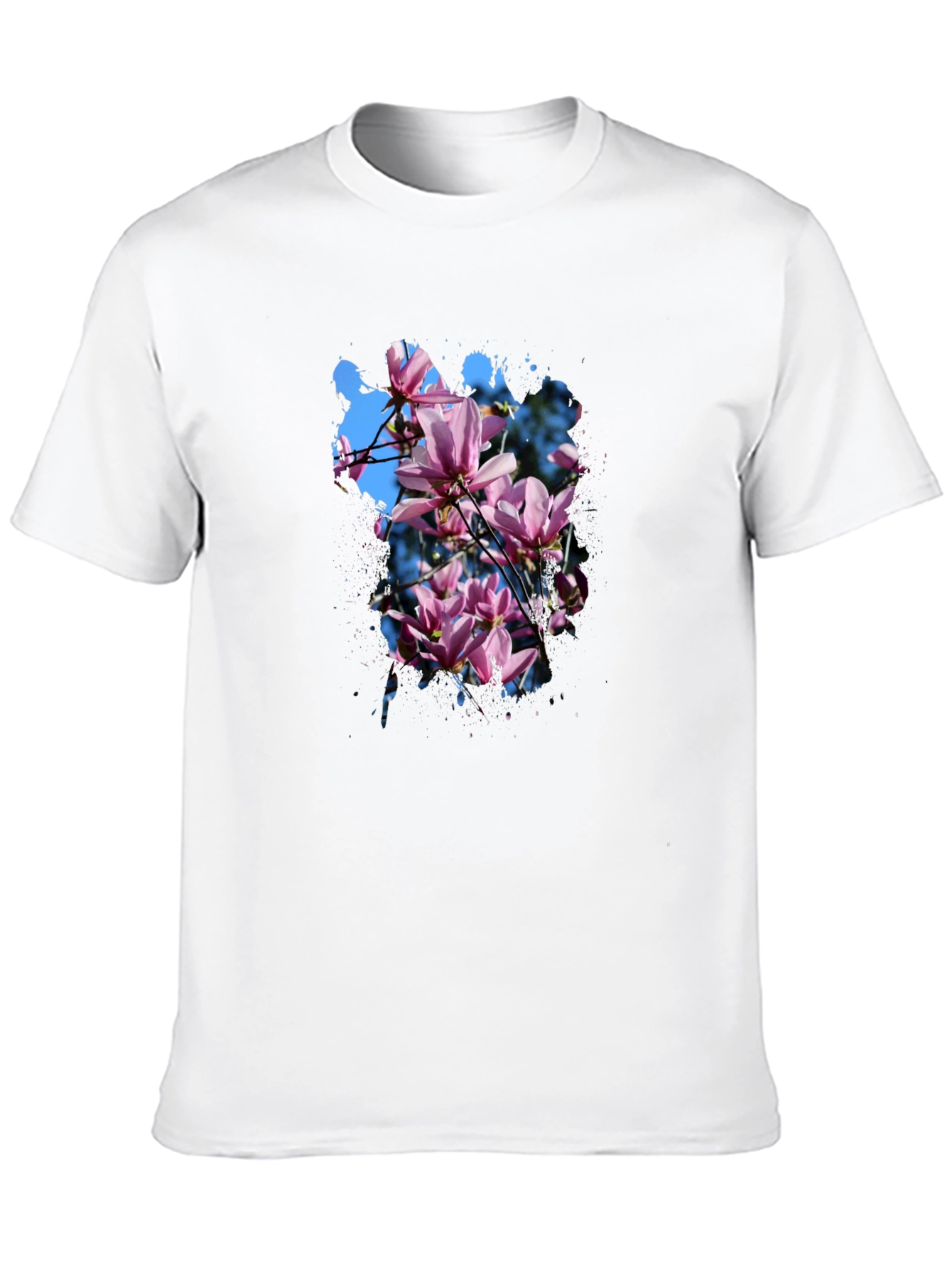 Floral Magnolia Blossom T-Shirt - Stylish Mens Tee