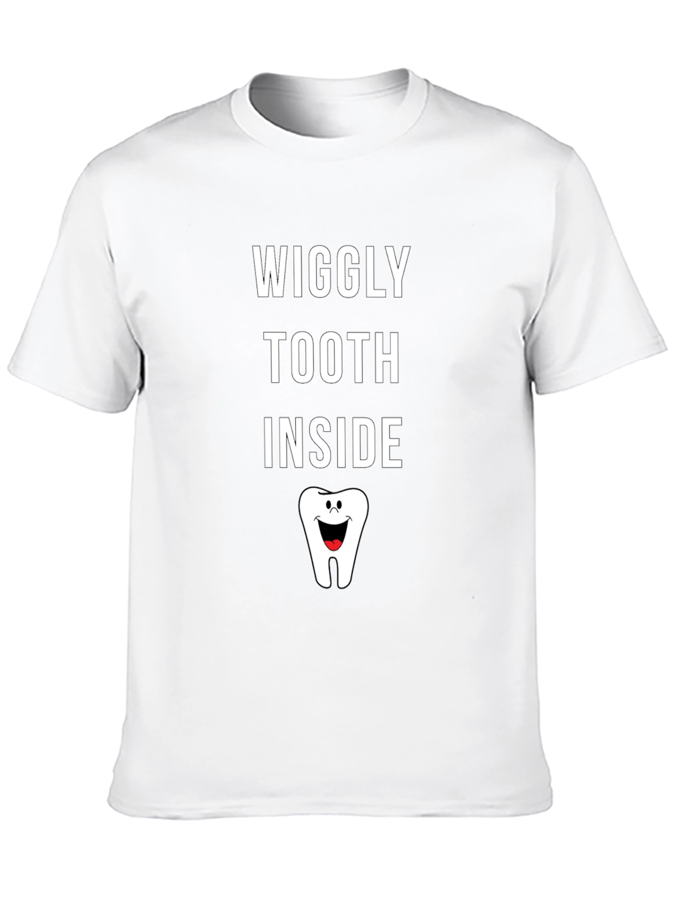 Wiggly Tooth Inside Graphic Tee - Black Cotton T-Shirt