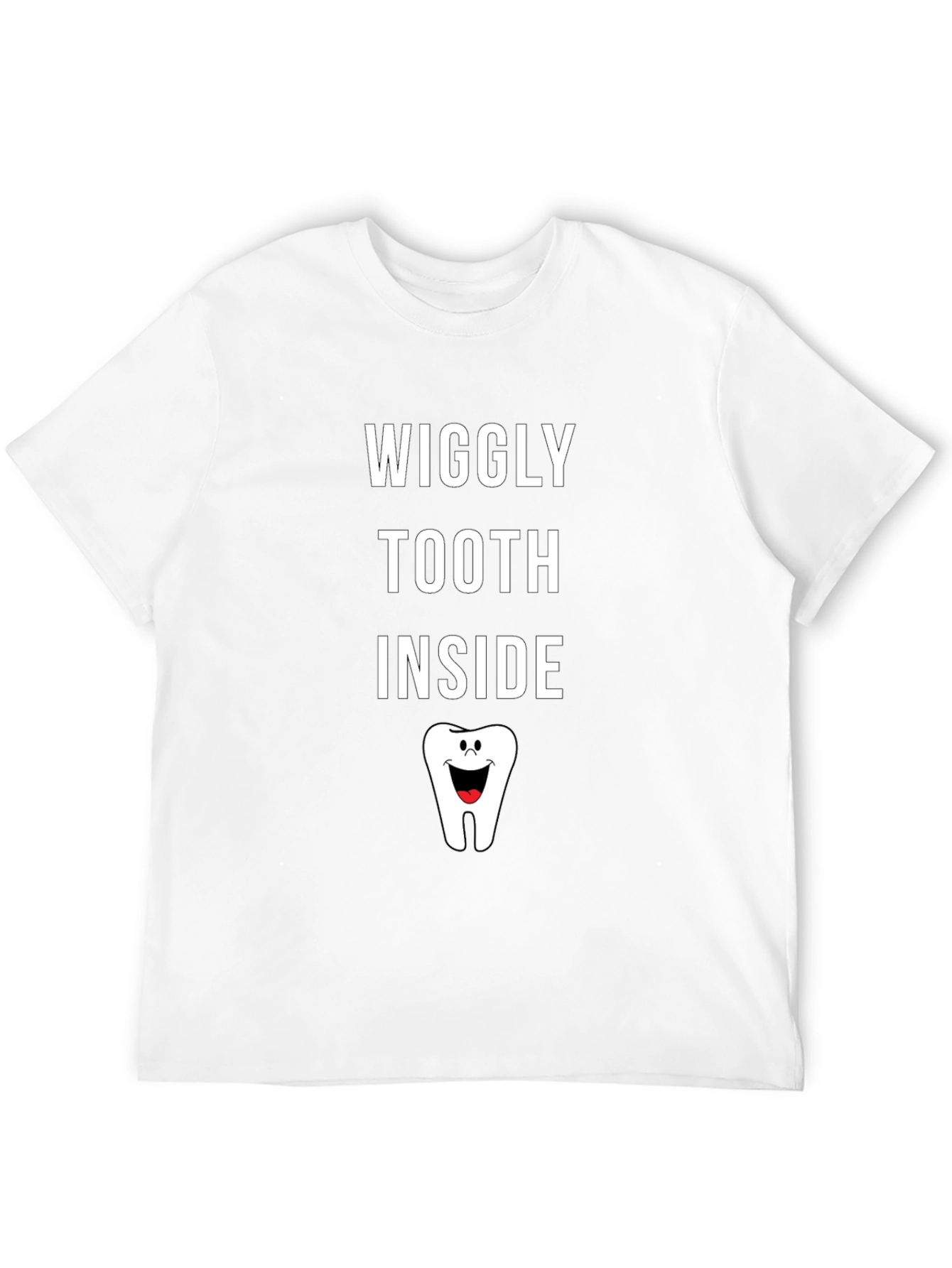 Wiggly Tooth Inside Graphic Tee - Black Cotton T-Shirt