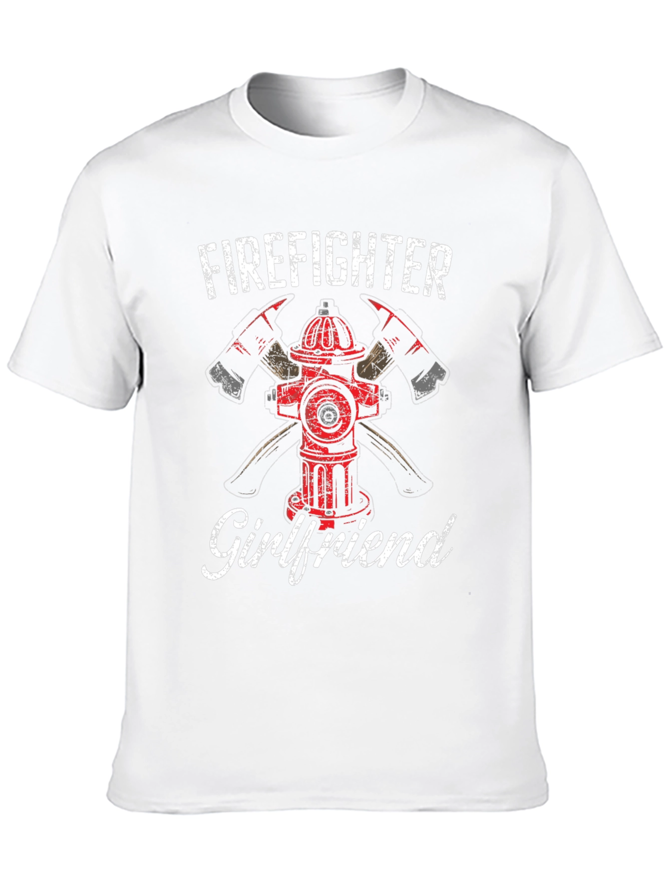 Firefighter Girlfriend T-Shirt - Axe Hydrant Design