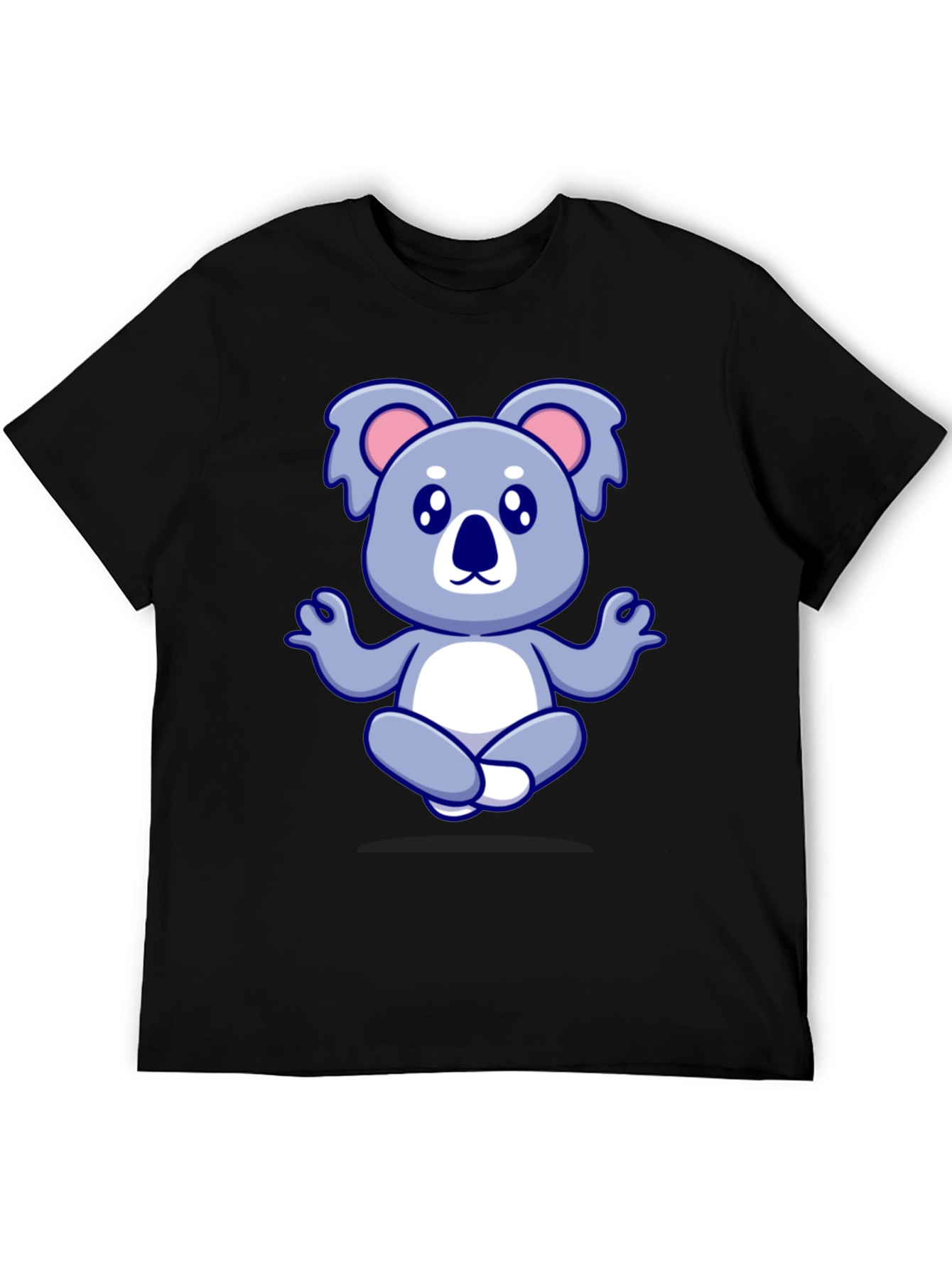 Koala Meditation Black T-Shirt