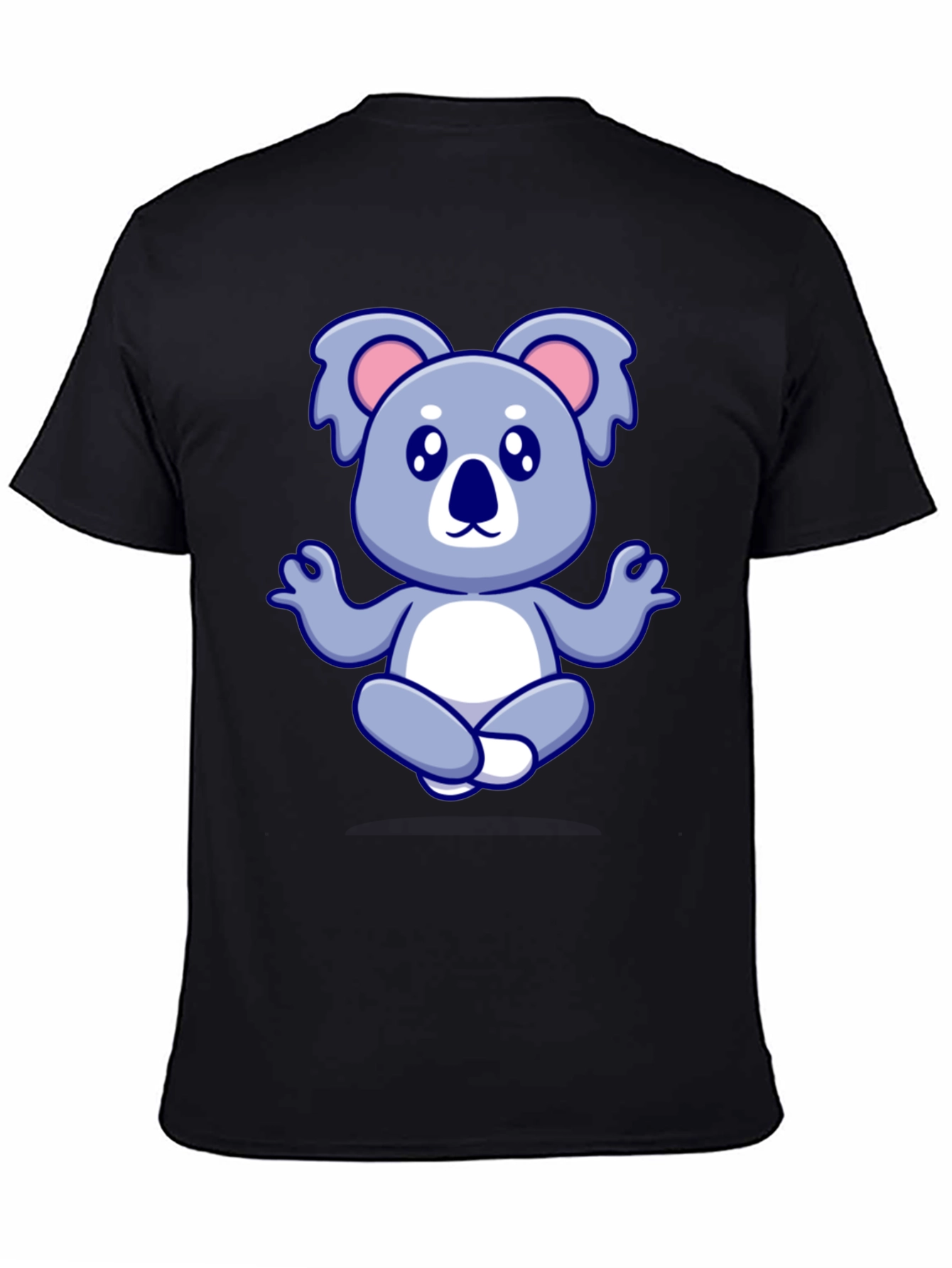 Koala Meditation Black T-Shirt