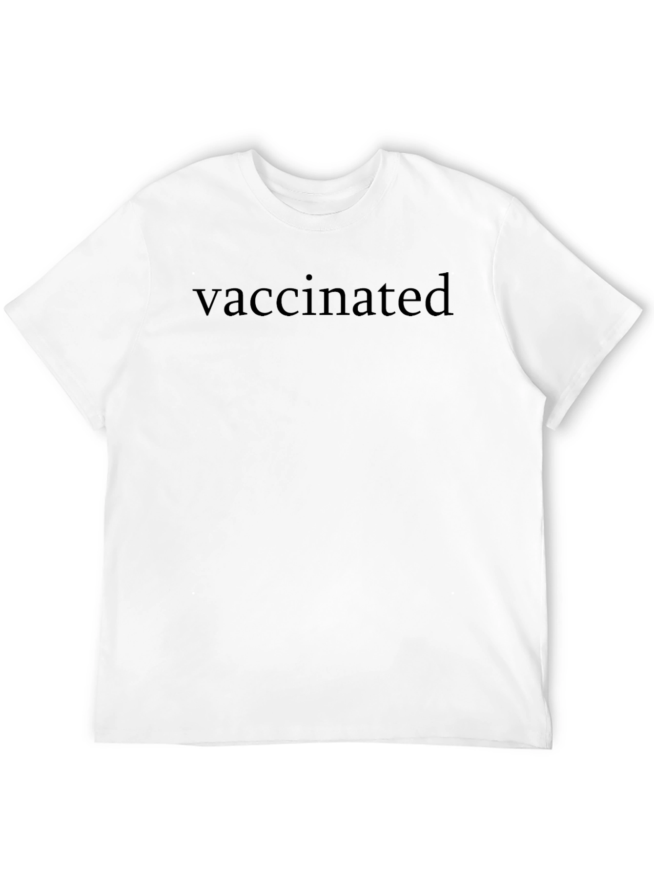 Vaccinated Black T-Shirt - Show Your Status