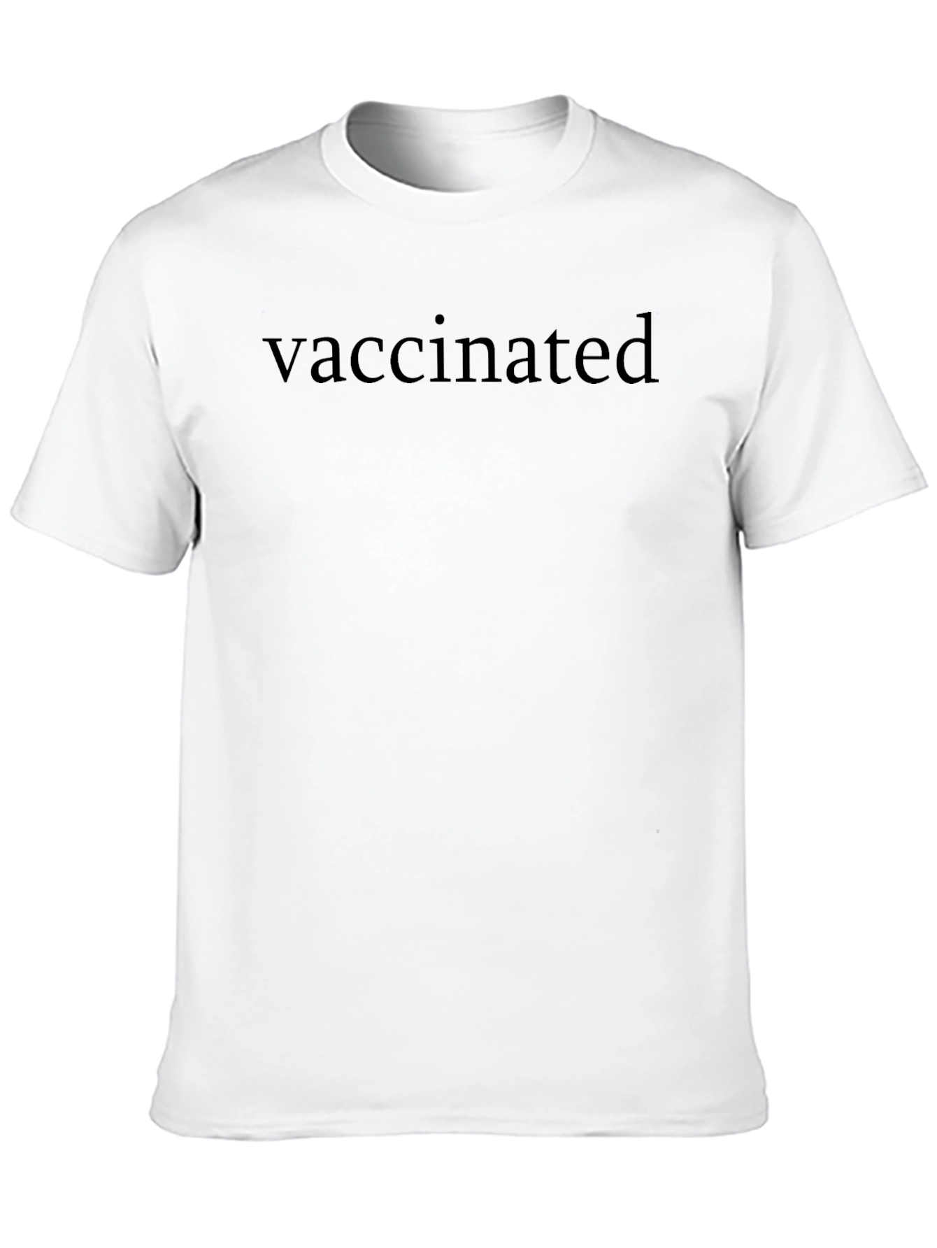 Vaccinated Black T-Shirt - Show Your Status