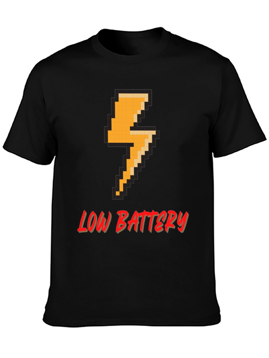 Pixel Low Battery T-Shirt - Gamer Style Tee