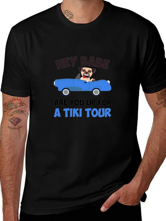 Hey Babe Tiki Tour Pug T-Shirt