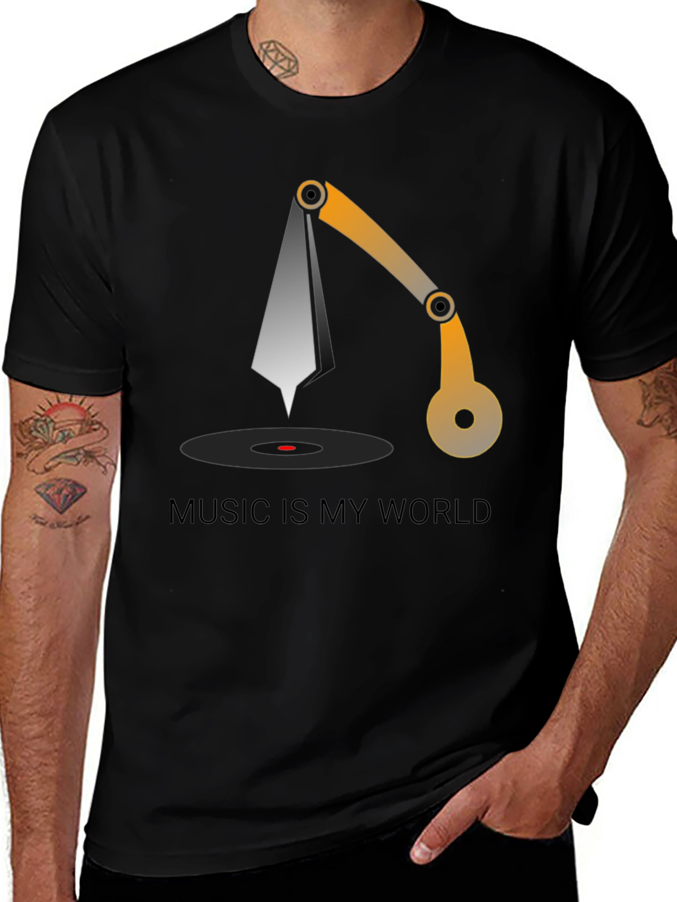 Music is My World Graphic Tee - Black
