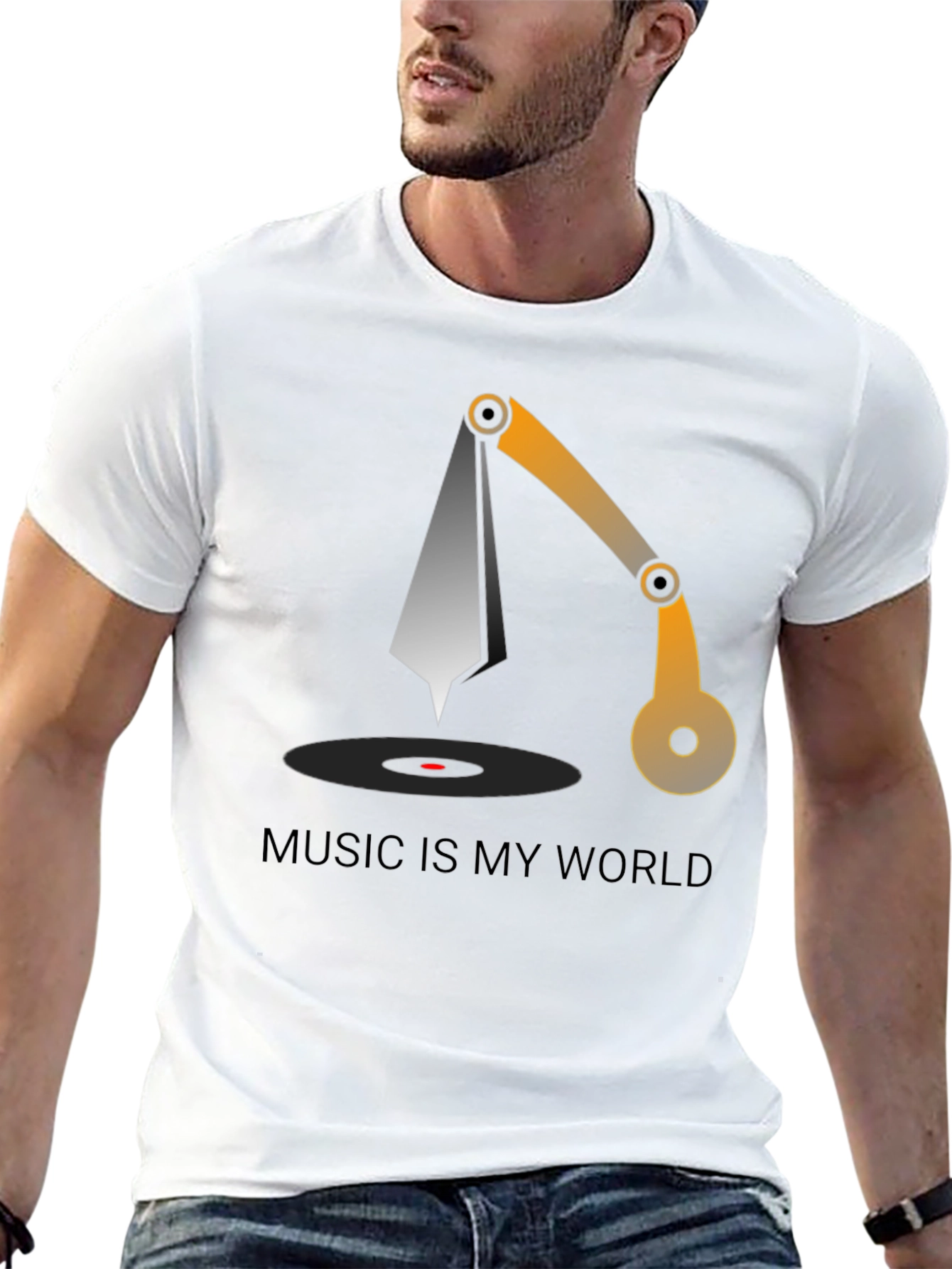 Music is My World Graphic Tee - Black