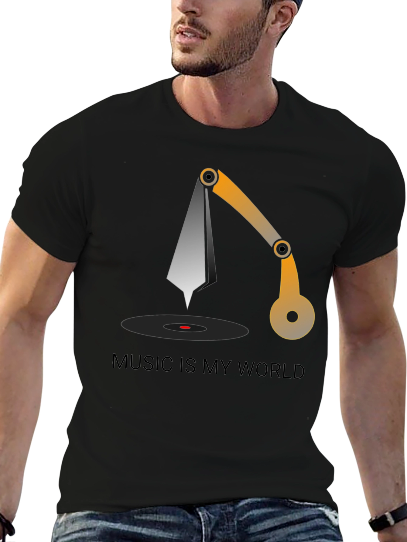 Music is My World Graphic Tee - Black