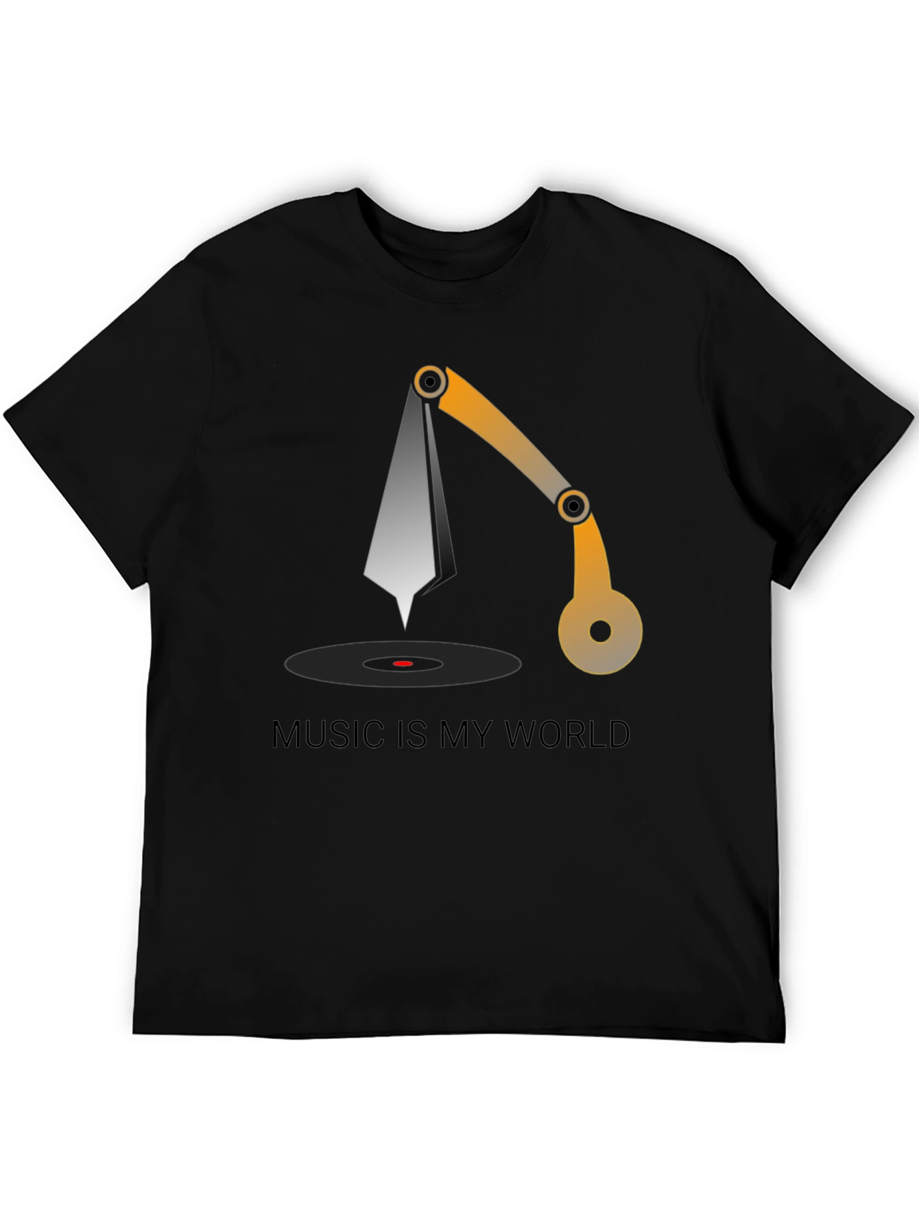 Music is My World Graphic Tee - Black