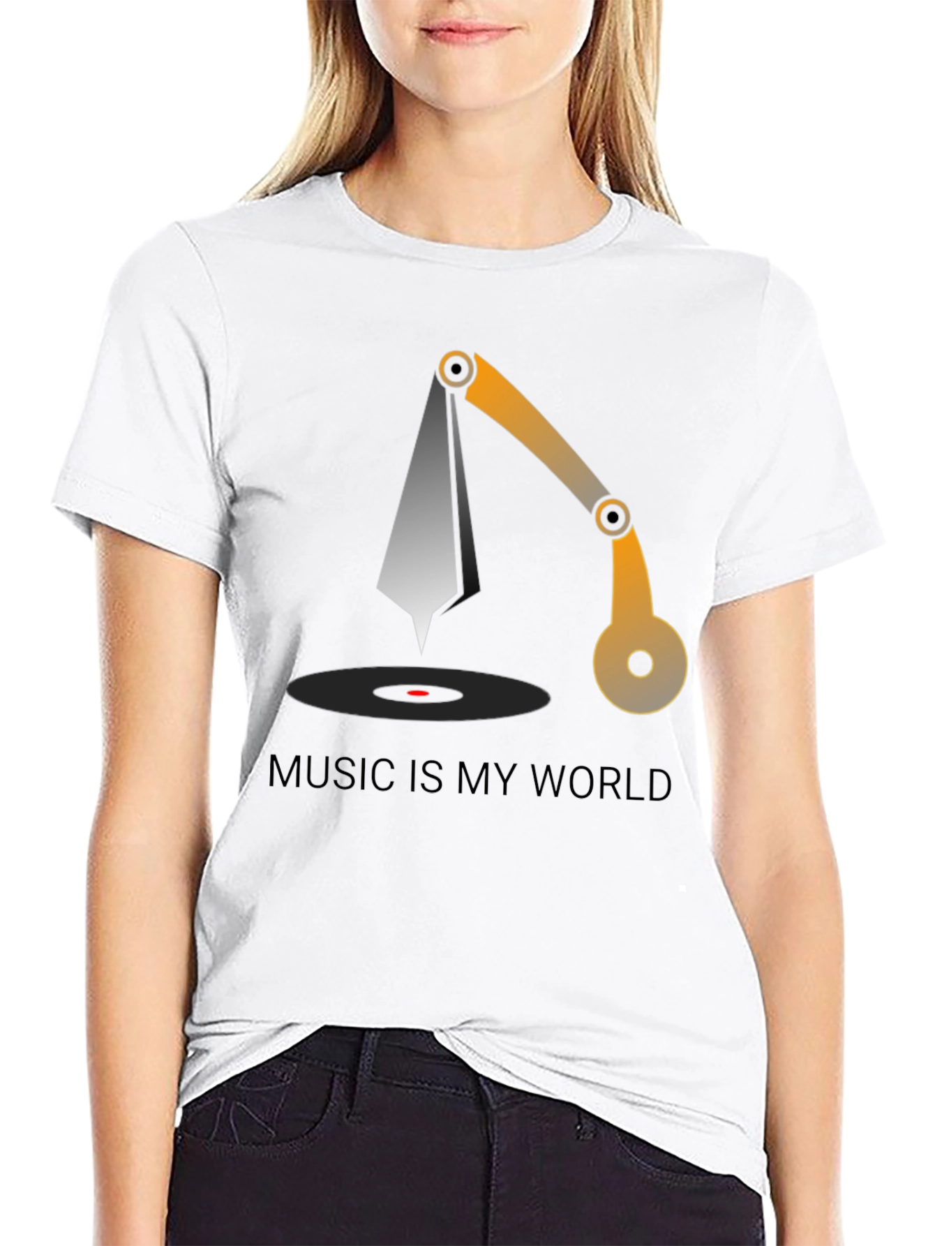 Music is My World Graphic Tee - Black