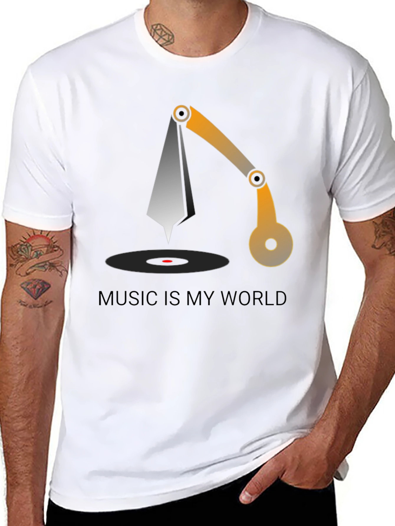 Music is My World Graphic Tee - Black
