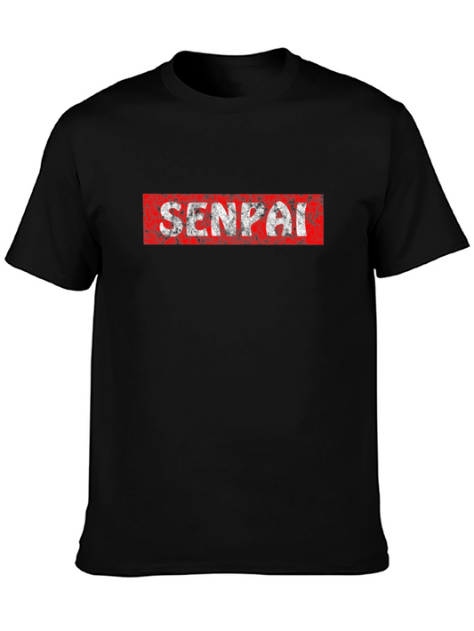 Senpai Graphic Tee - Anime Inspired Black T-Shirt