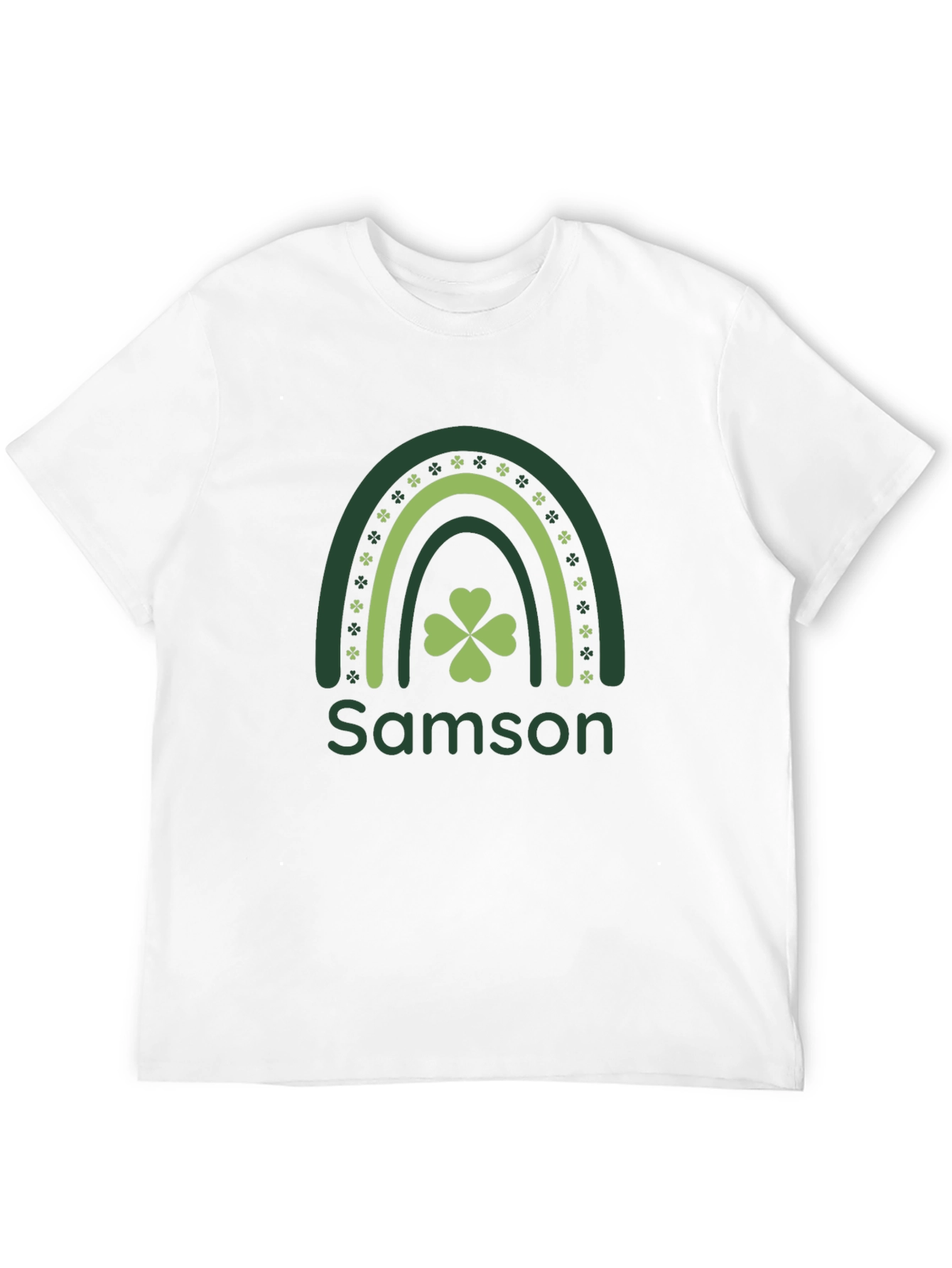 Samson St. Patricks Day Rainbow Clover T-Shirt