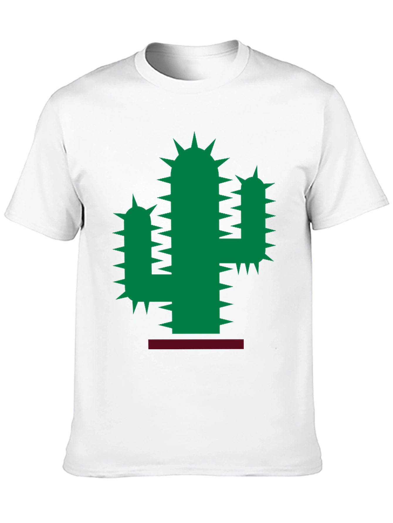 Cactus Graphic Print Mens Black T-Shirt
