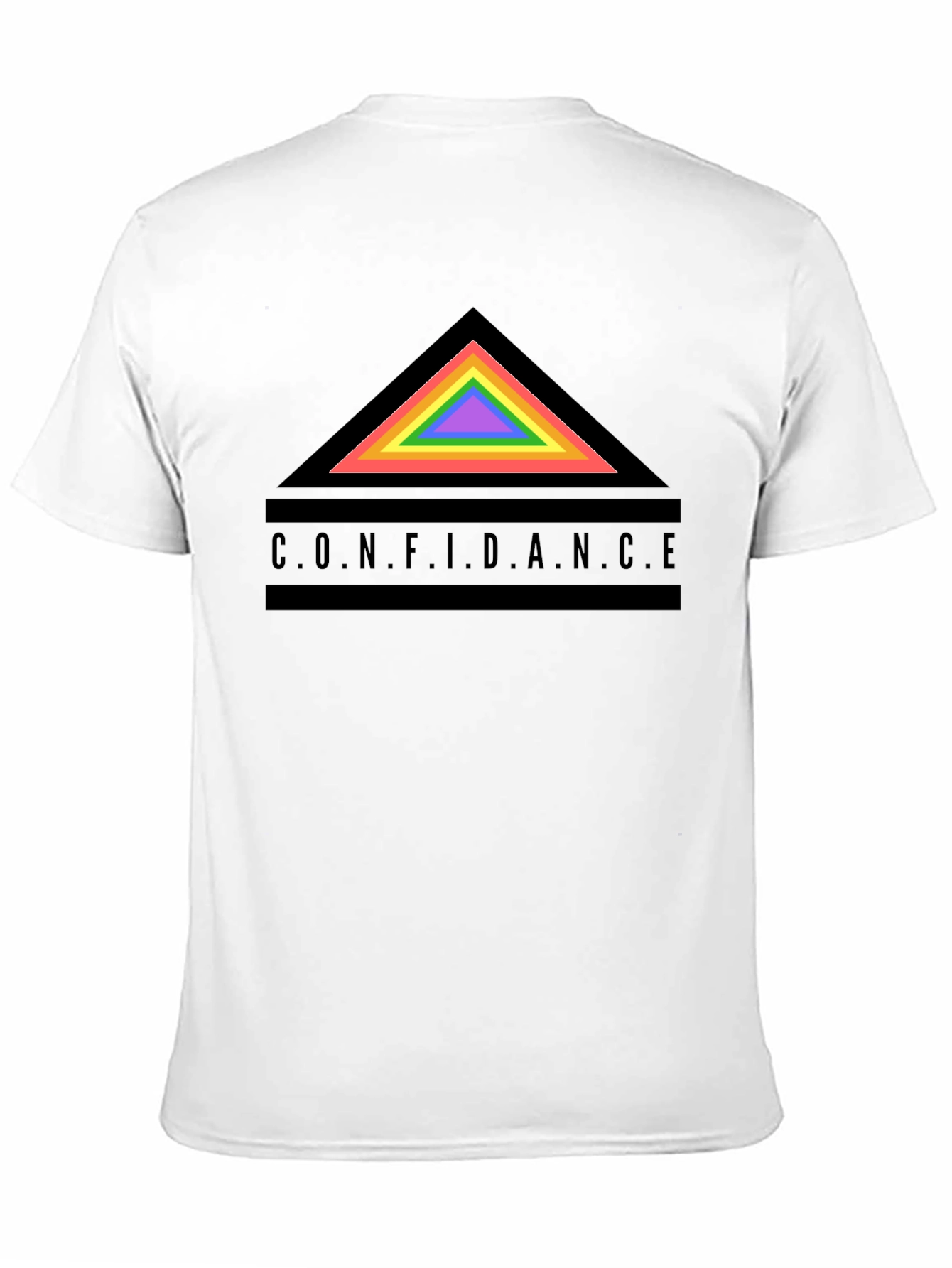 Confidence Rainbow Triangle Graphic Tee