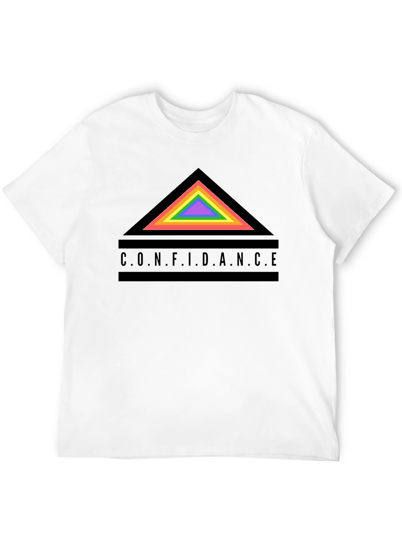 Confidence Rainbow Triangle Graphic Tee