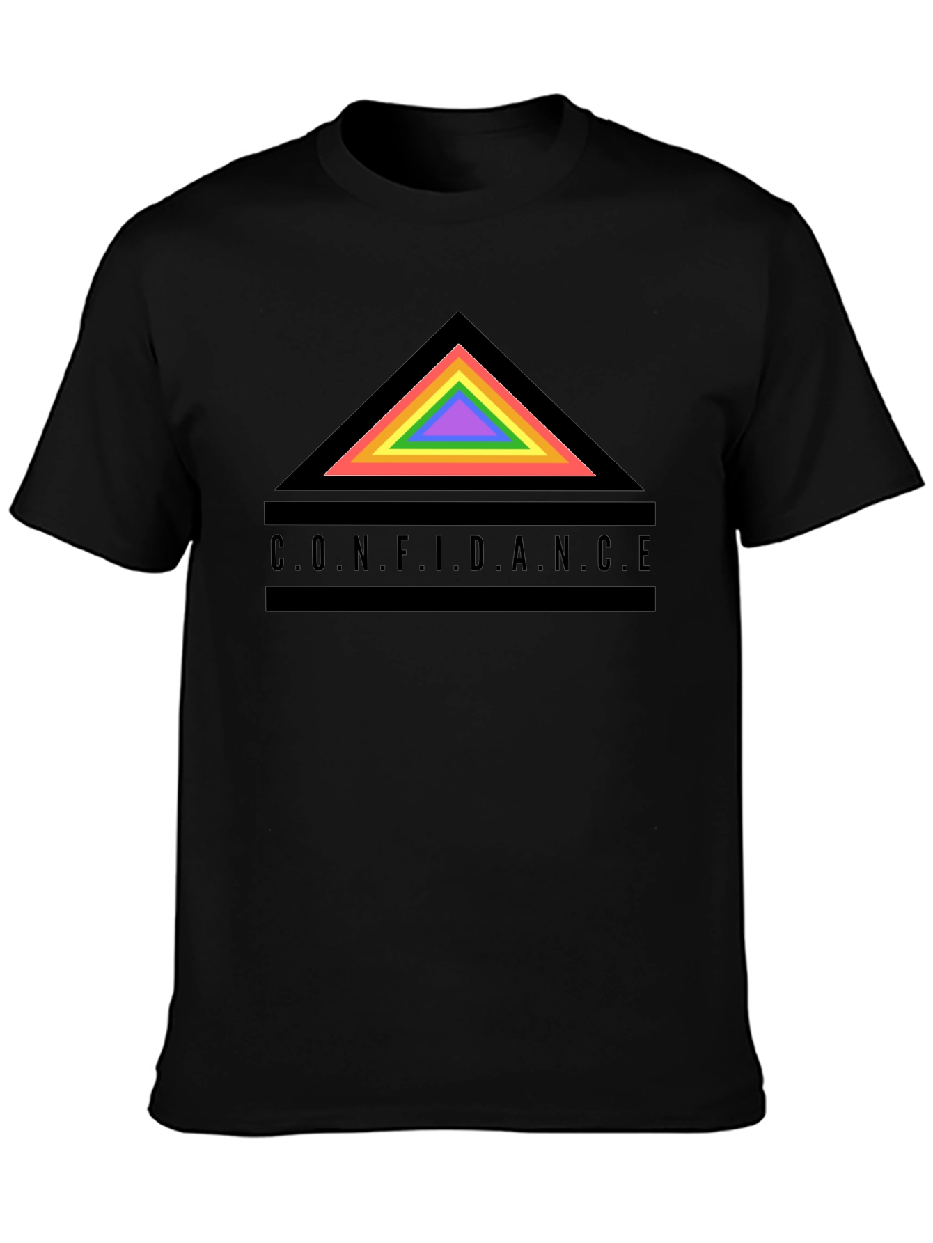 Confidence Rainbow Triangle Graphic Tee