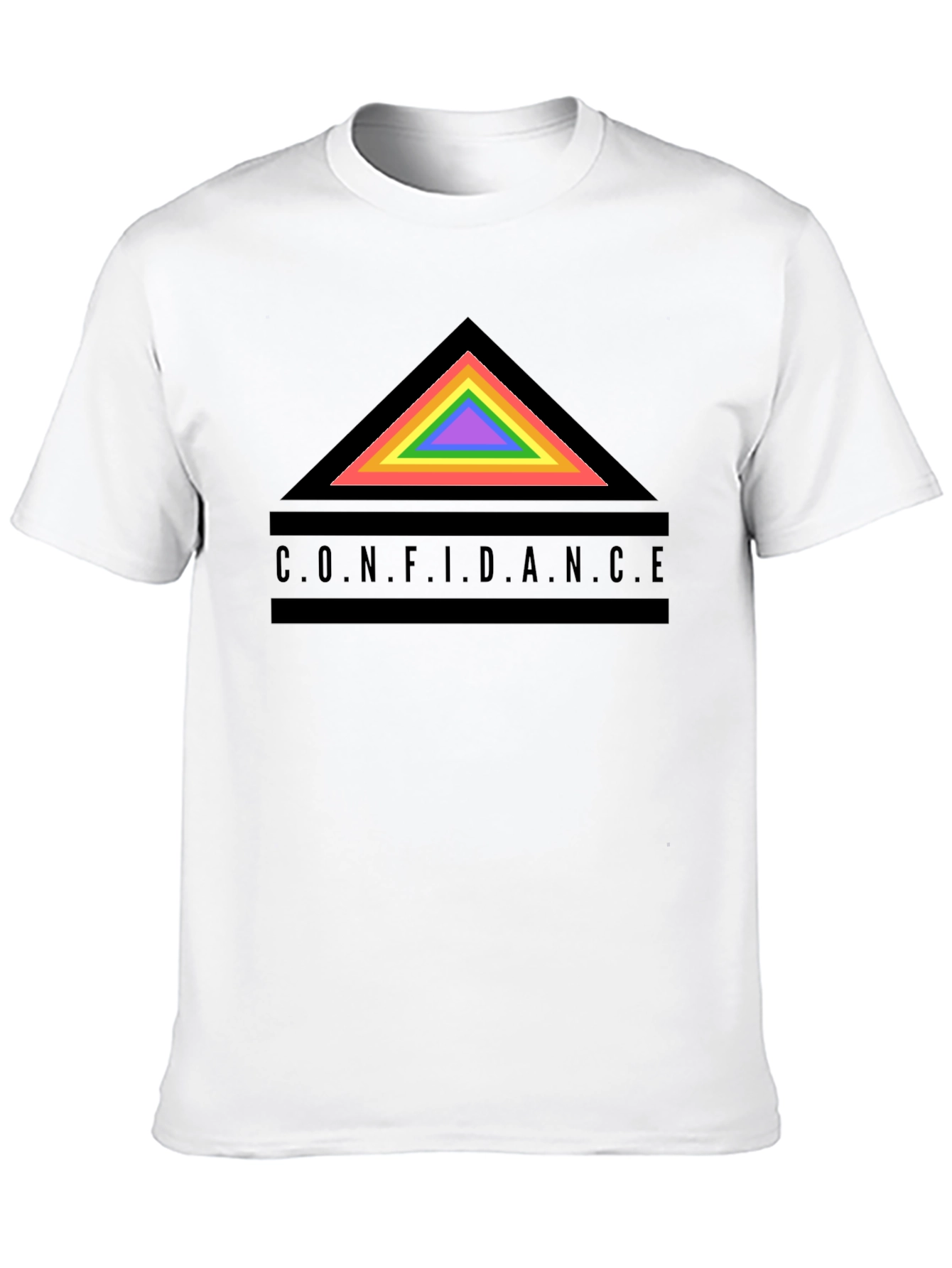 Confidence Rainbow Triangle Graphic Tee