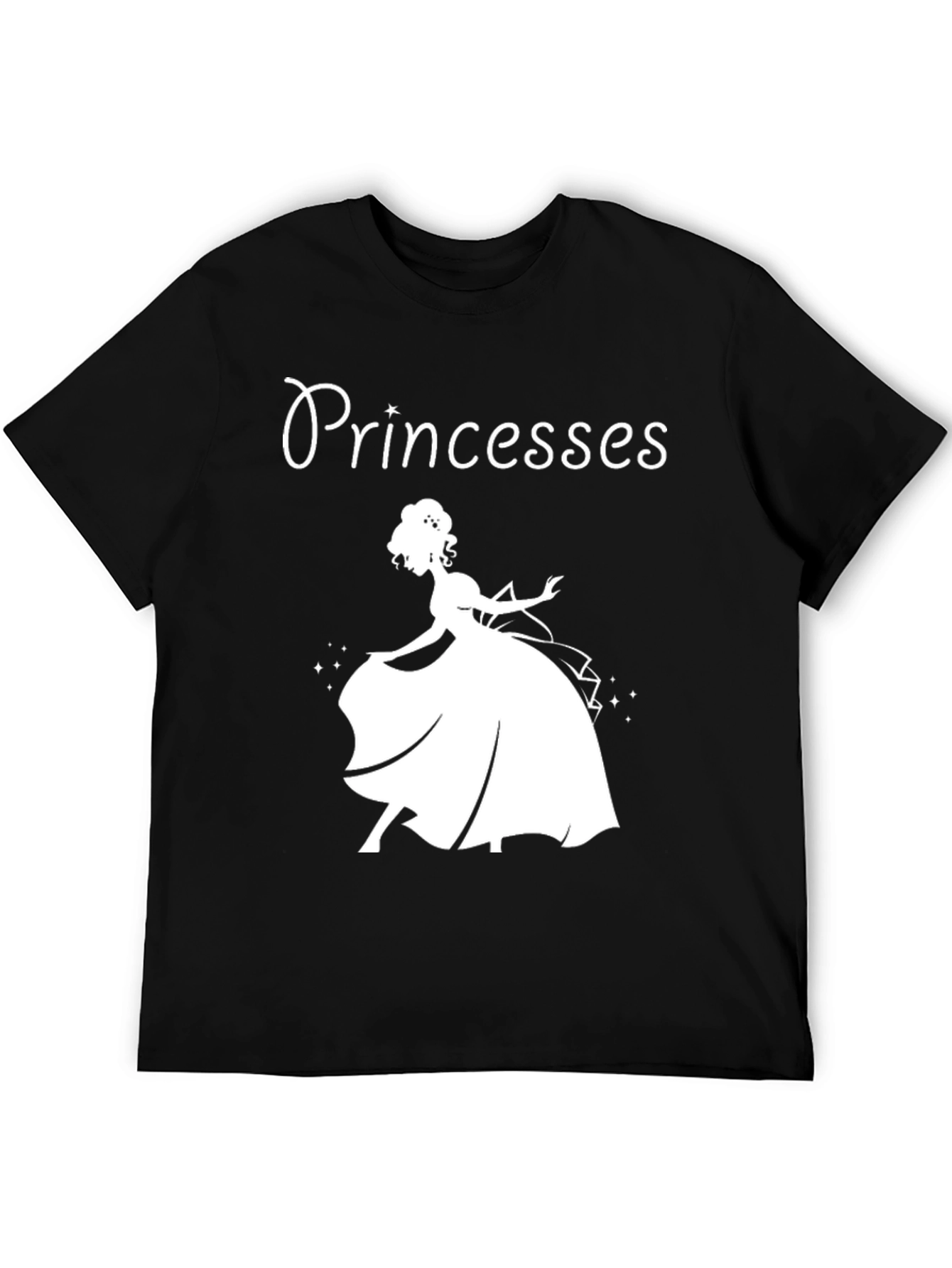 Princesses Graphic T-Shirt - Black Cotton Tee