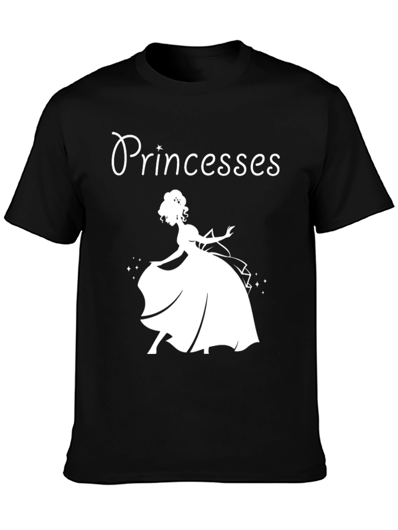Princesses Graphic T-Shirt - Black Cotton Tee