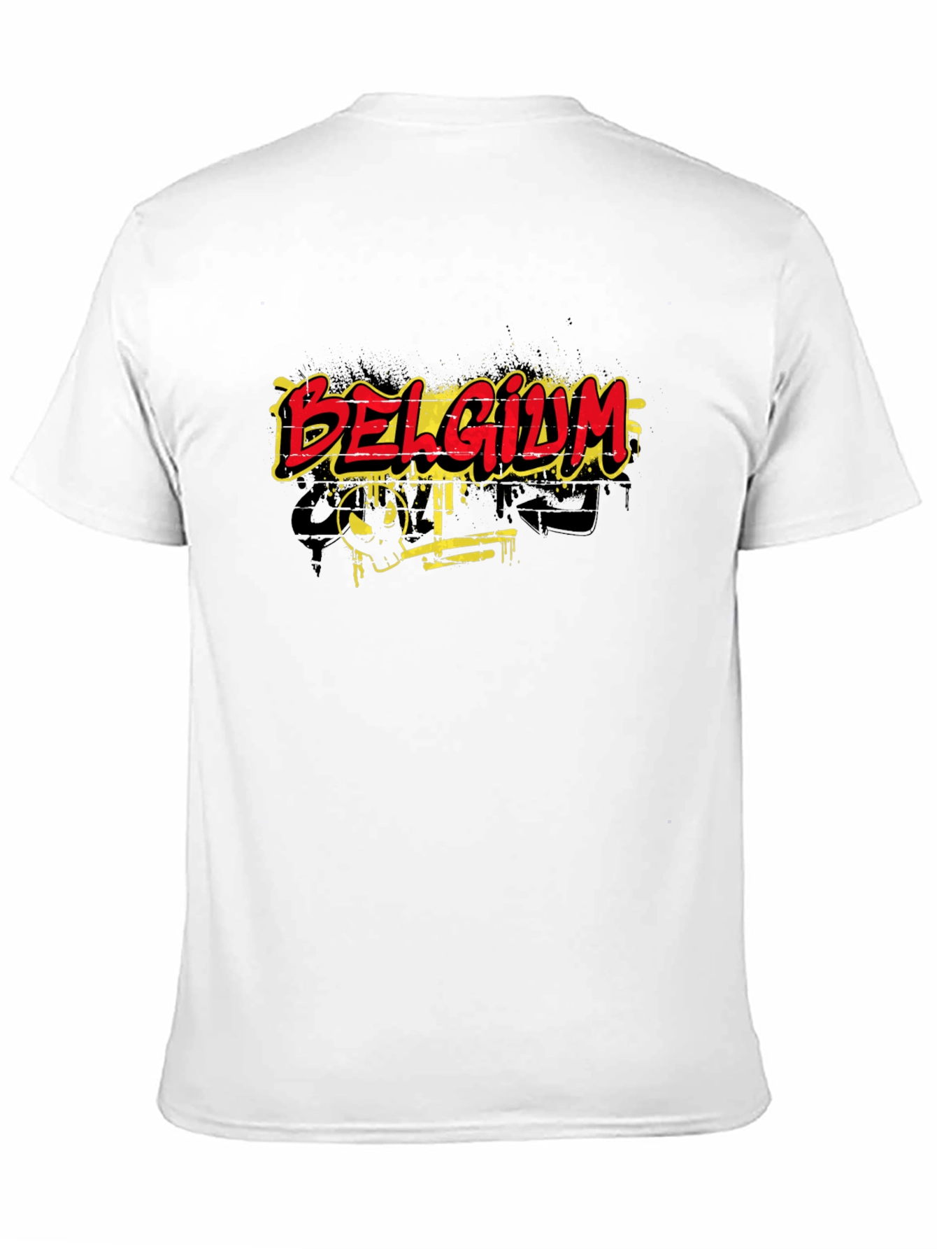Belgium Graphic Print Black T-Shirt
