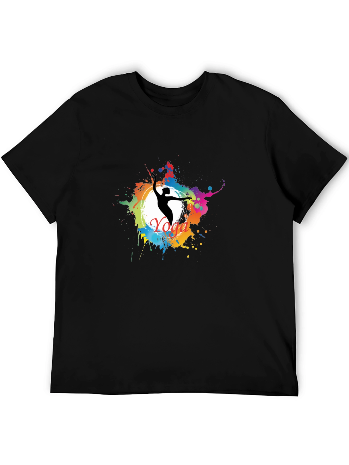 Yoga Splash Black T-Shirt