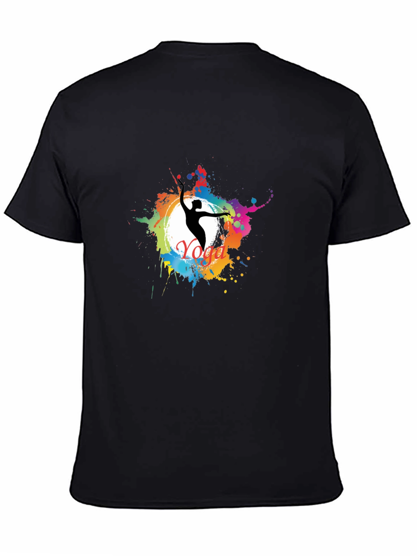 Yoga Splash Black T-Shirt