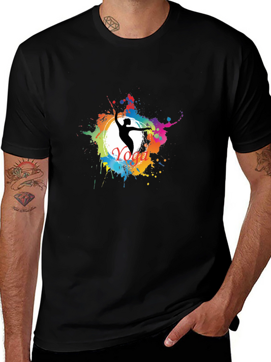 Yoga Splash Black T-Shirt