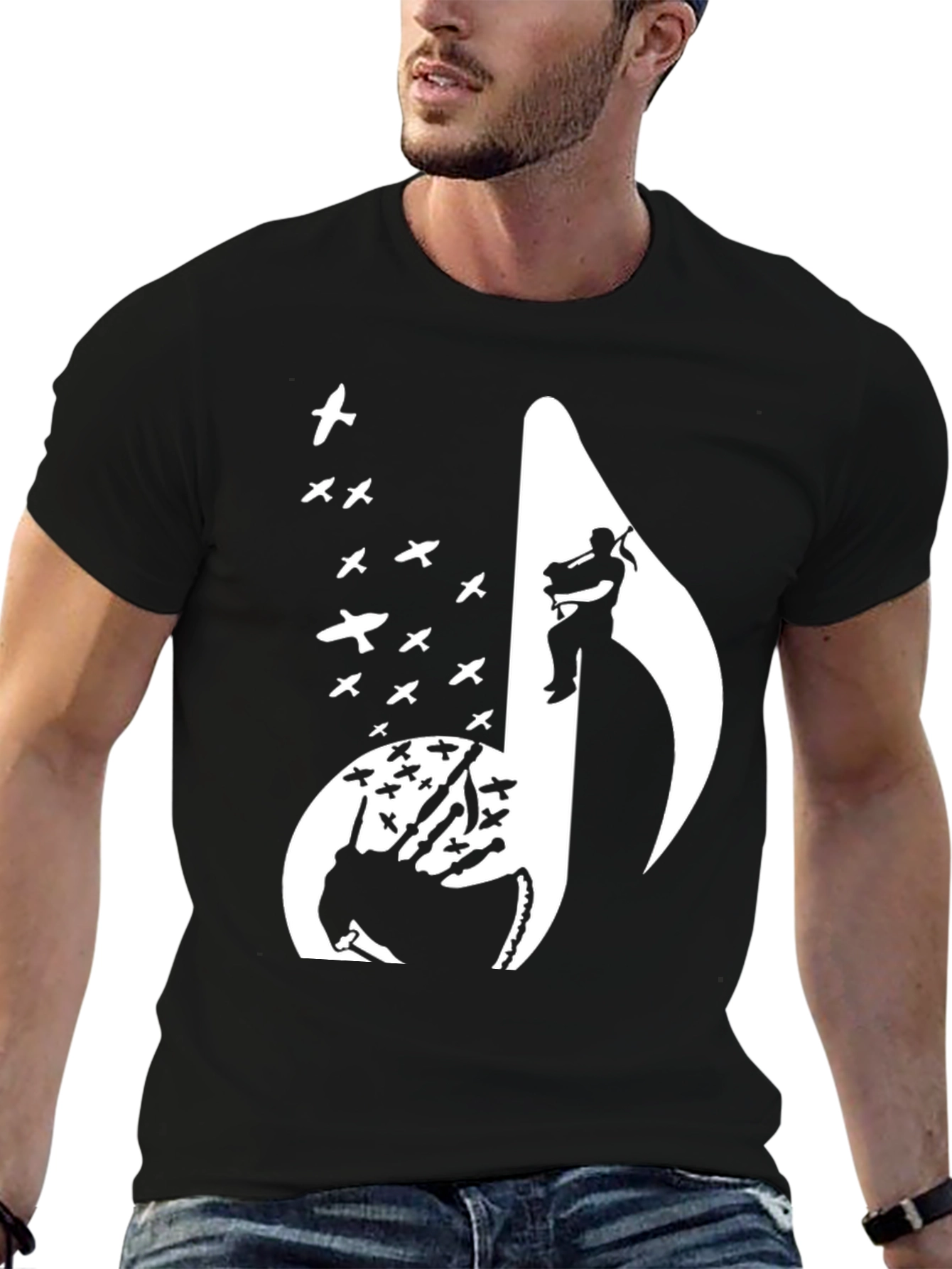 Bagpipe Musician Silhouette T-Shirt