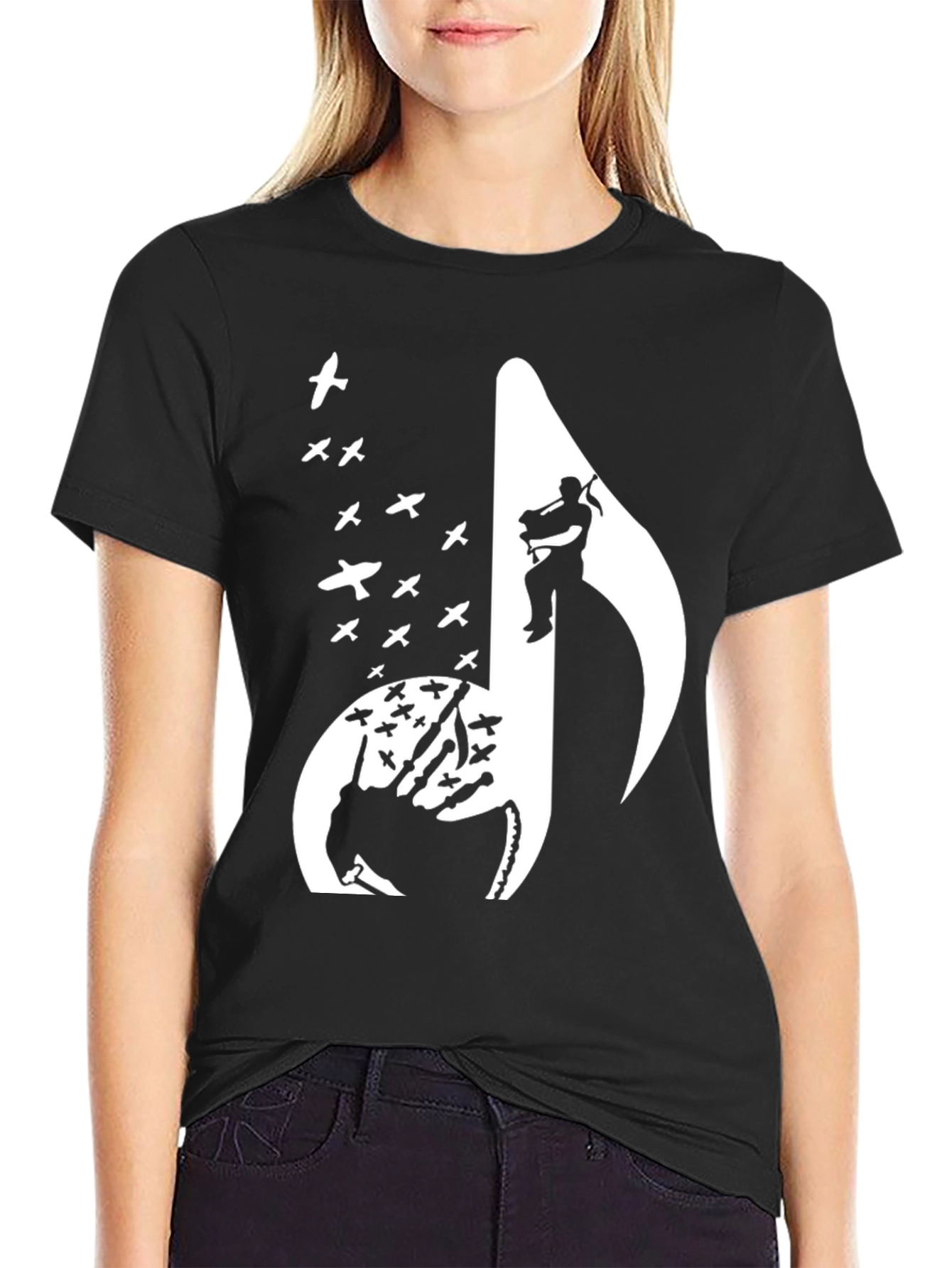 Bagpipe Musician Silhouette T-Shirt
