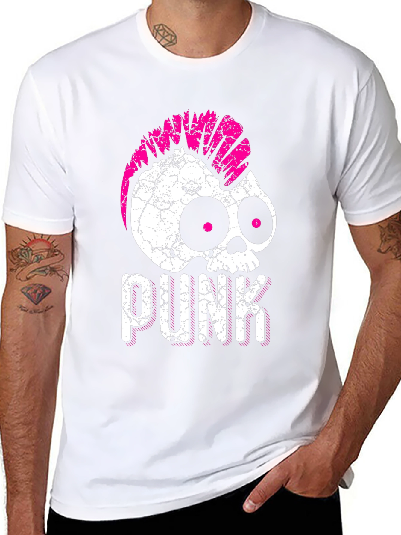 Punk Skull Graphic T-Shirt - Edgy Style